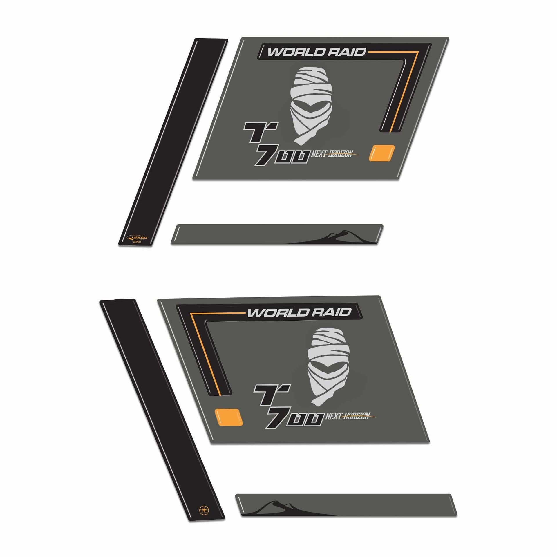 Adesivi borse laterali 3D compatibili con Yamaha Tenere 700 2023 - 4