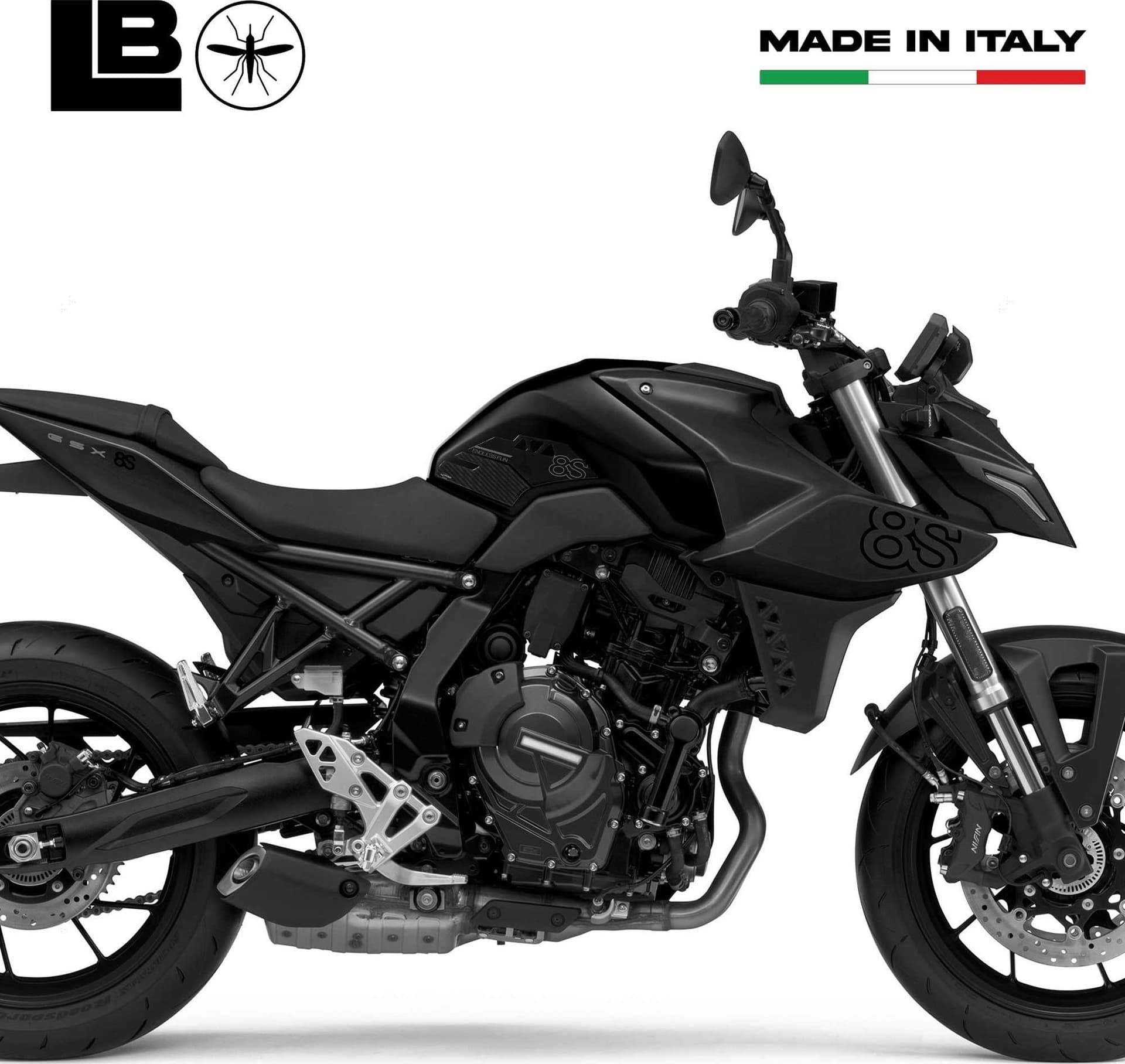 Adesivi Gel 3D Protezioni Laterali Serbatoio compatibile con Suzuki GSX-8S - 8