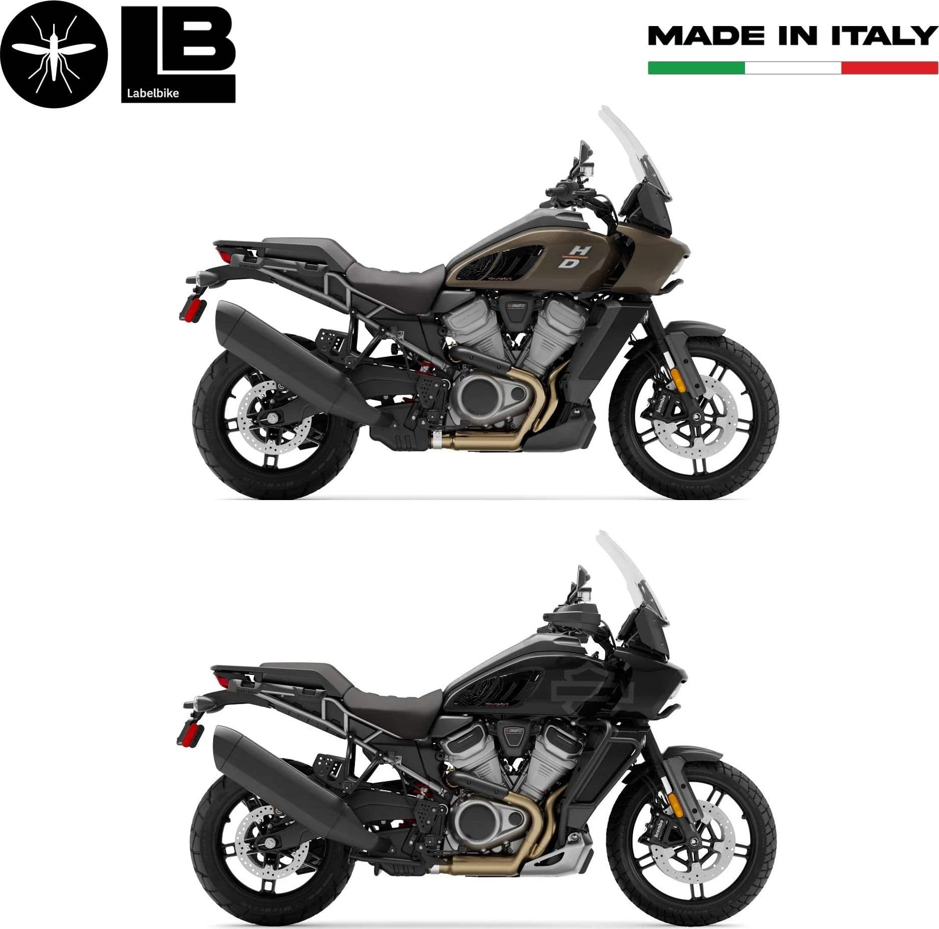 Adesivi 3D Protezioni laterali moto compatibili con Harley Davidson Pan America - 15