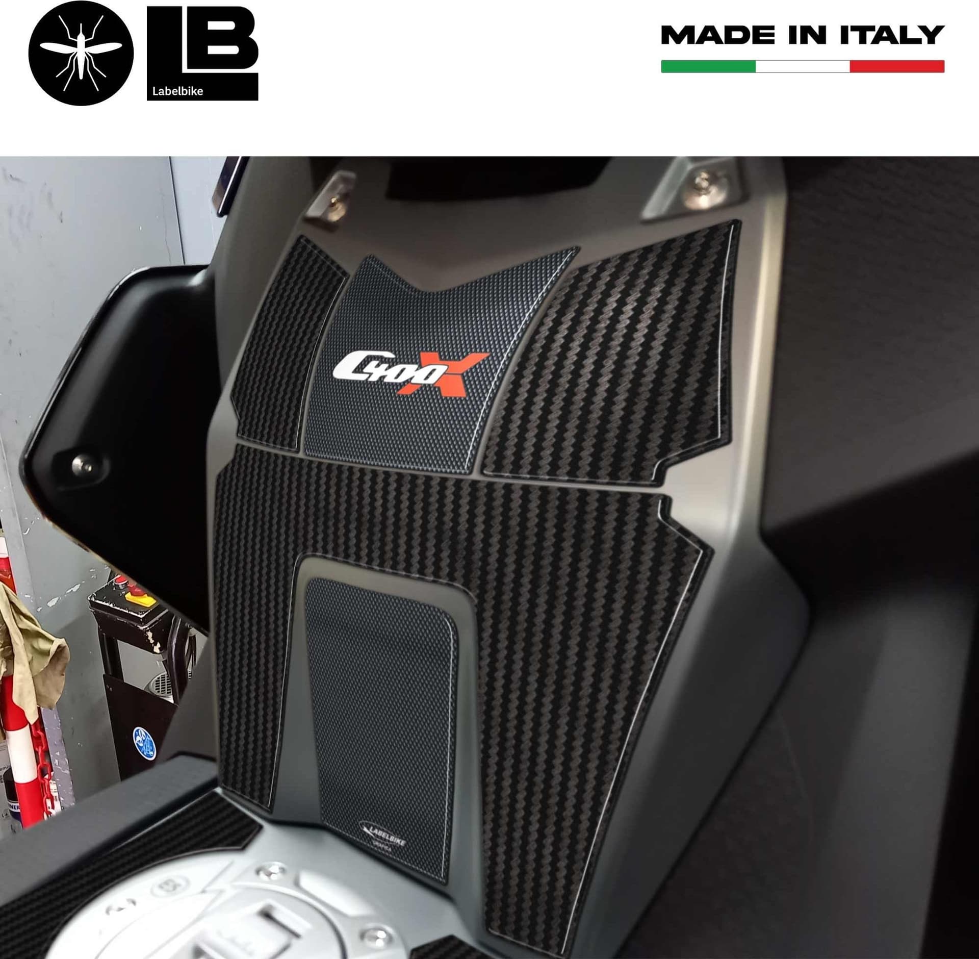 Adesivi in resina gel 3D Protezioni pedana centrale compatibile con BMW C400X - 4