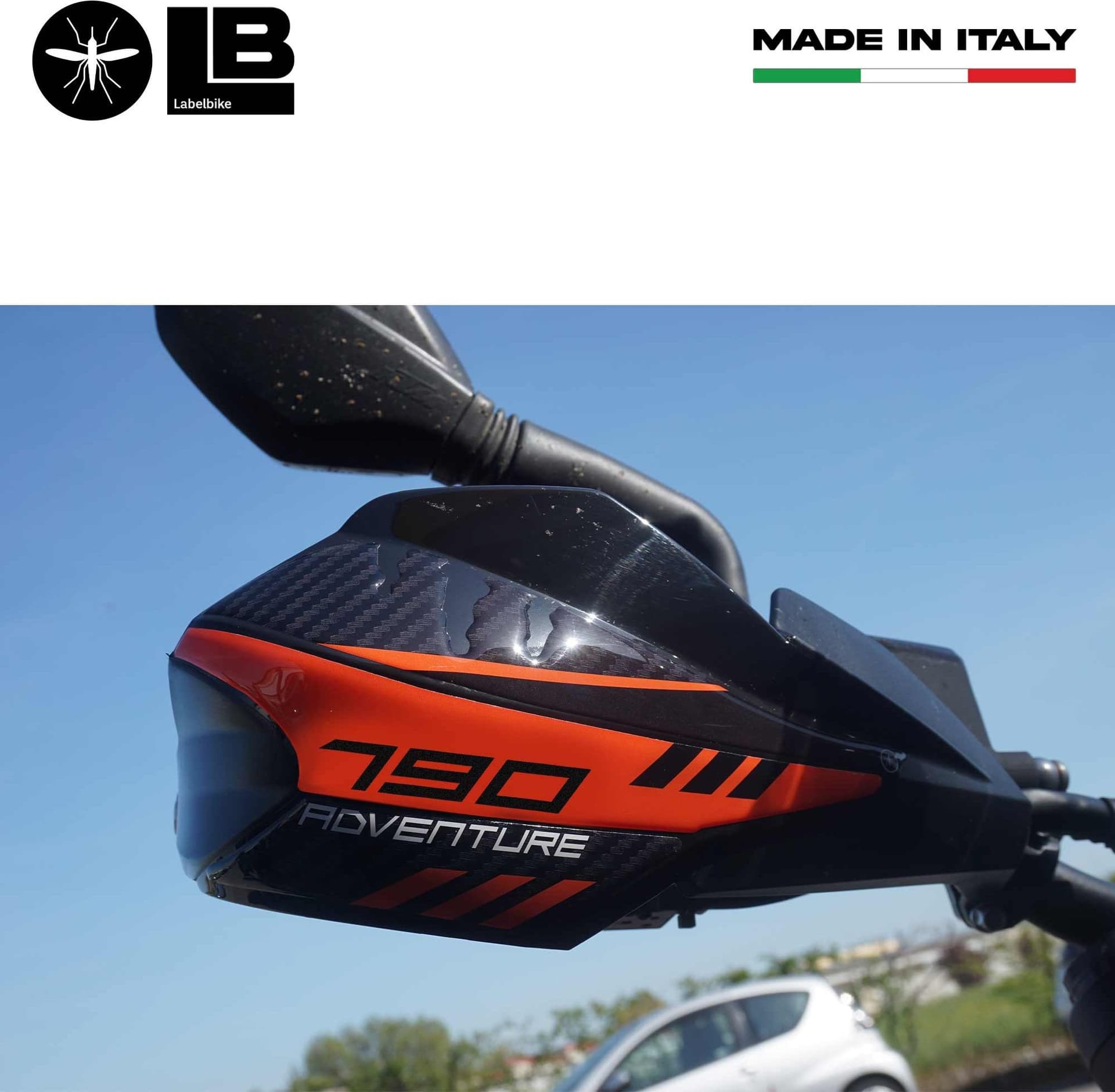 Adesivi 3D Protezione Paramani moto compatibile con KTM 790 Adventure 2019-2024 - 3