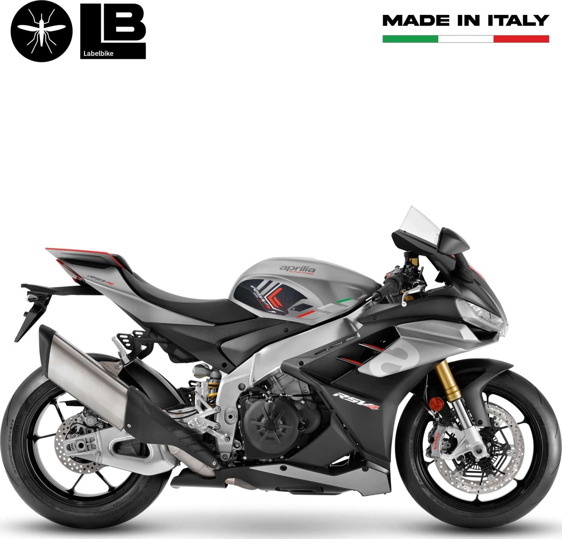 Adesivi 3D Protezioni Laterali serbatoio compatibili con Aprilia RSV4 2021-2023 - 8