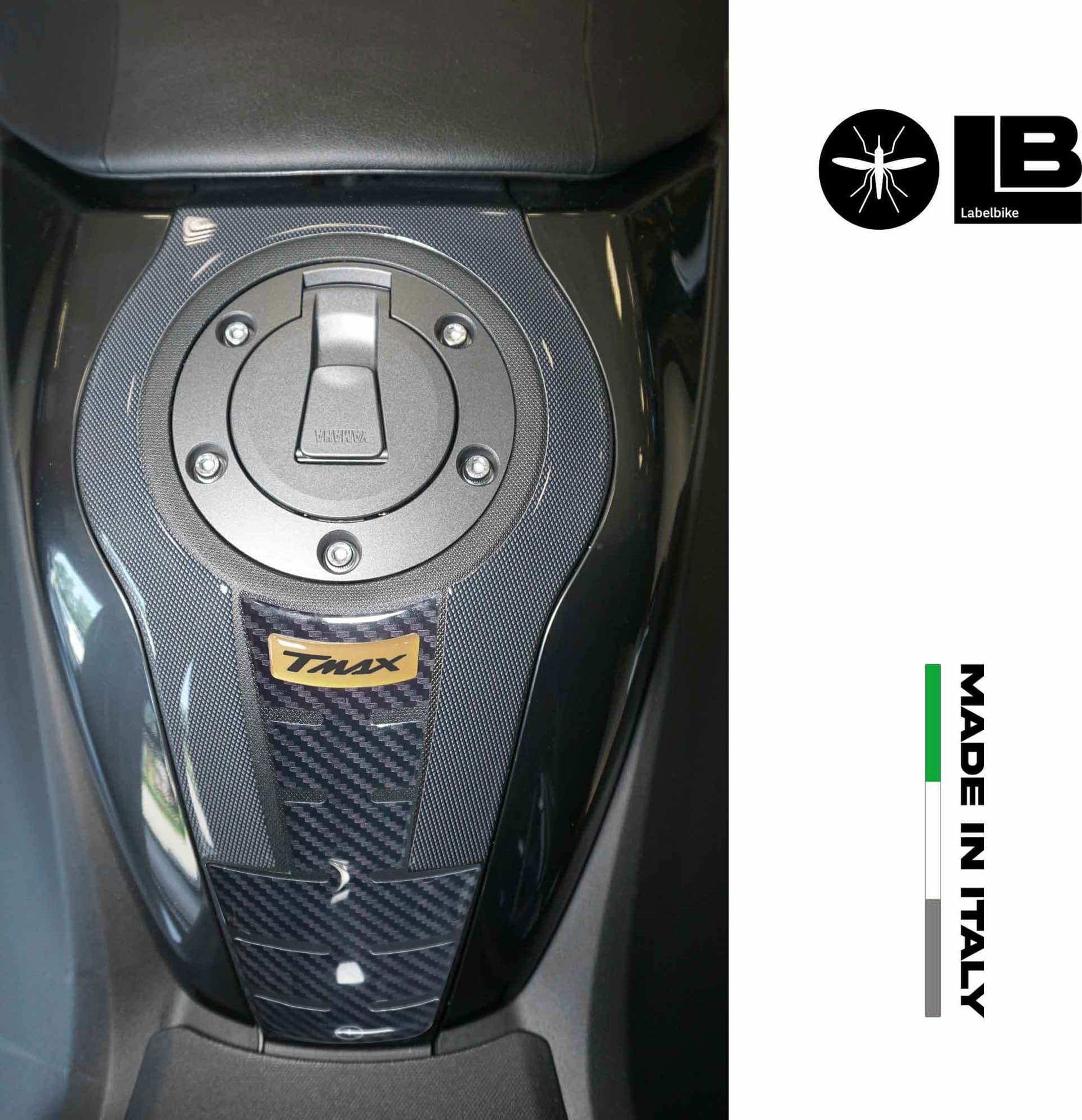 Adesivo resinato 3D Protezione Borchia Tunnel compatibile con Yamaha Tmax 2022-5 - 22