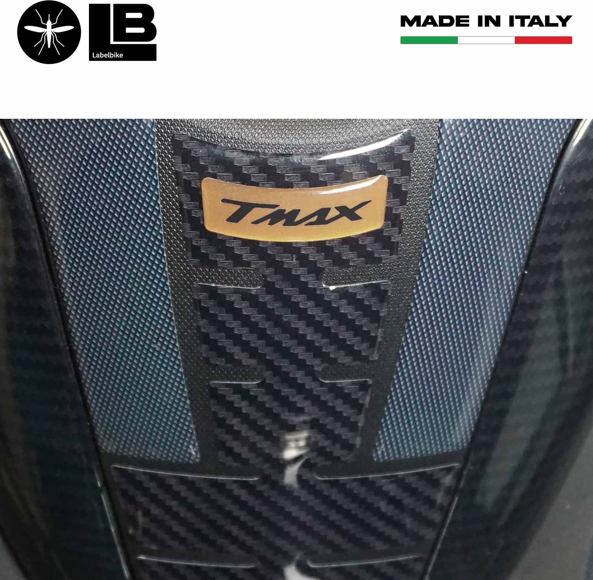 Adesivo resinato 3D Protezione Borchia Tunnel compatibile con Yamaha Tmax 2022-5 - 23