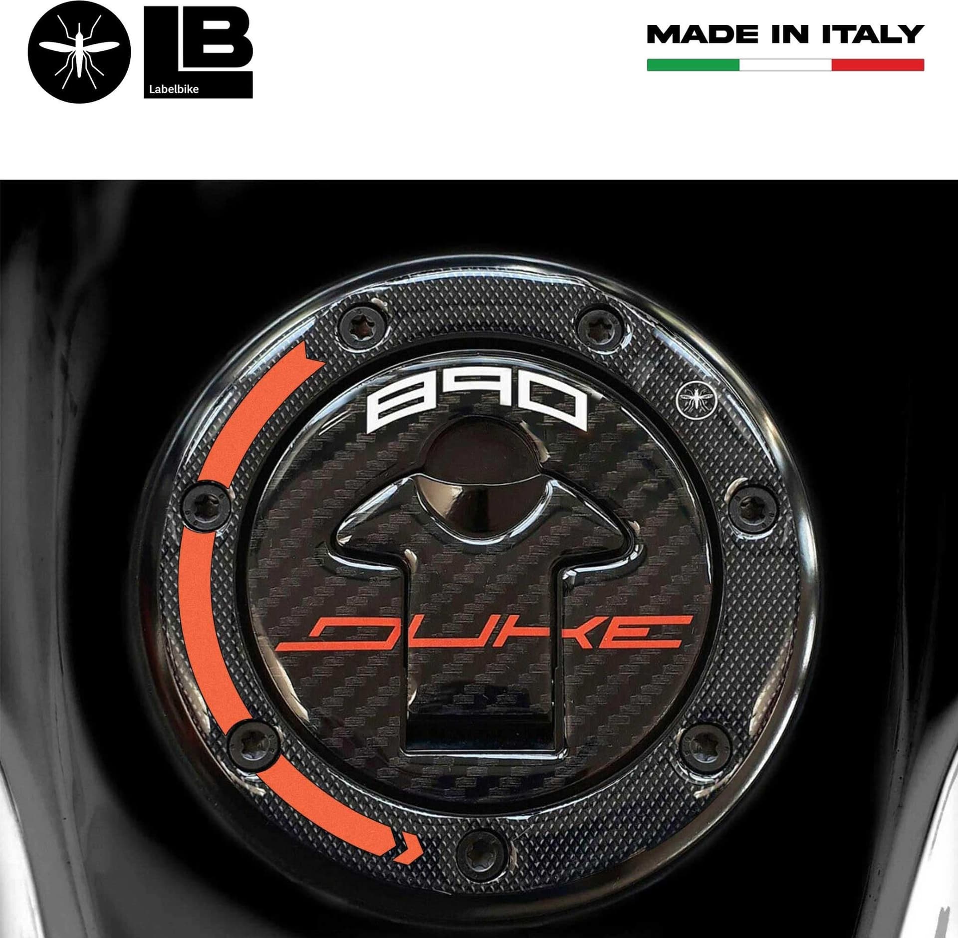 Kit adesivi resina 3D protezioni serbatoio per moto compatibili con KTM 890 Duke - 4