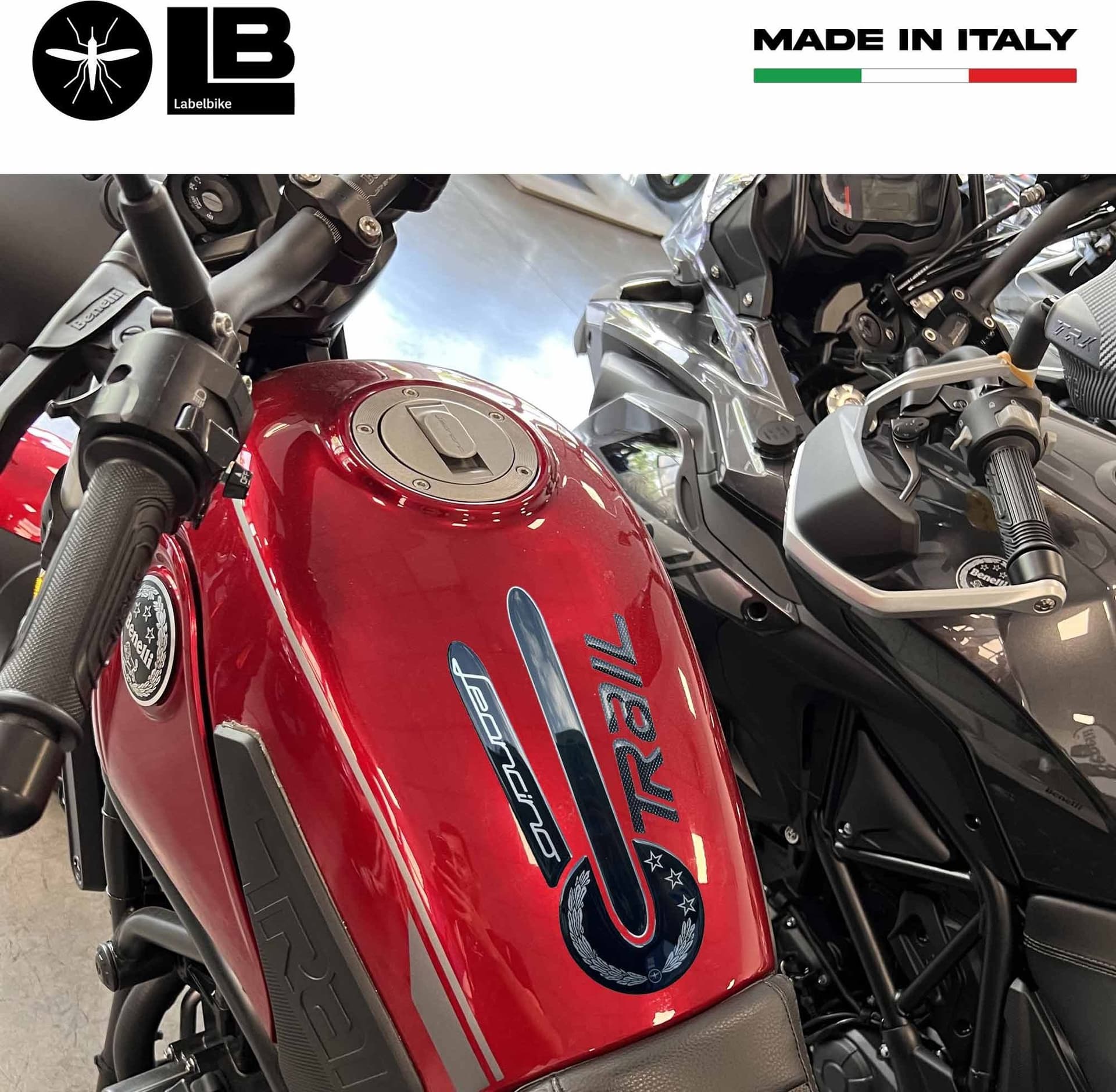 Paraserbatoio 3D Protezione Serbatoio compatibile con Benelli Leoncino 500 Trail - 5