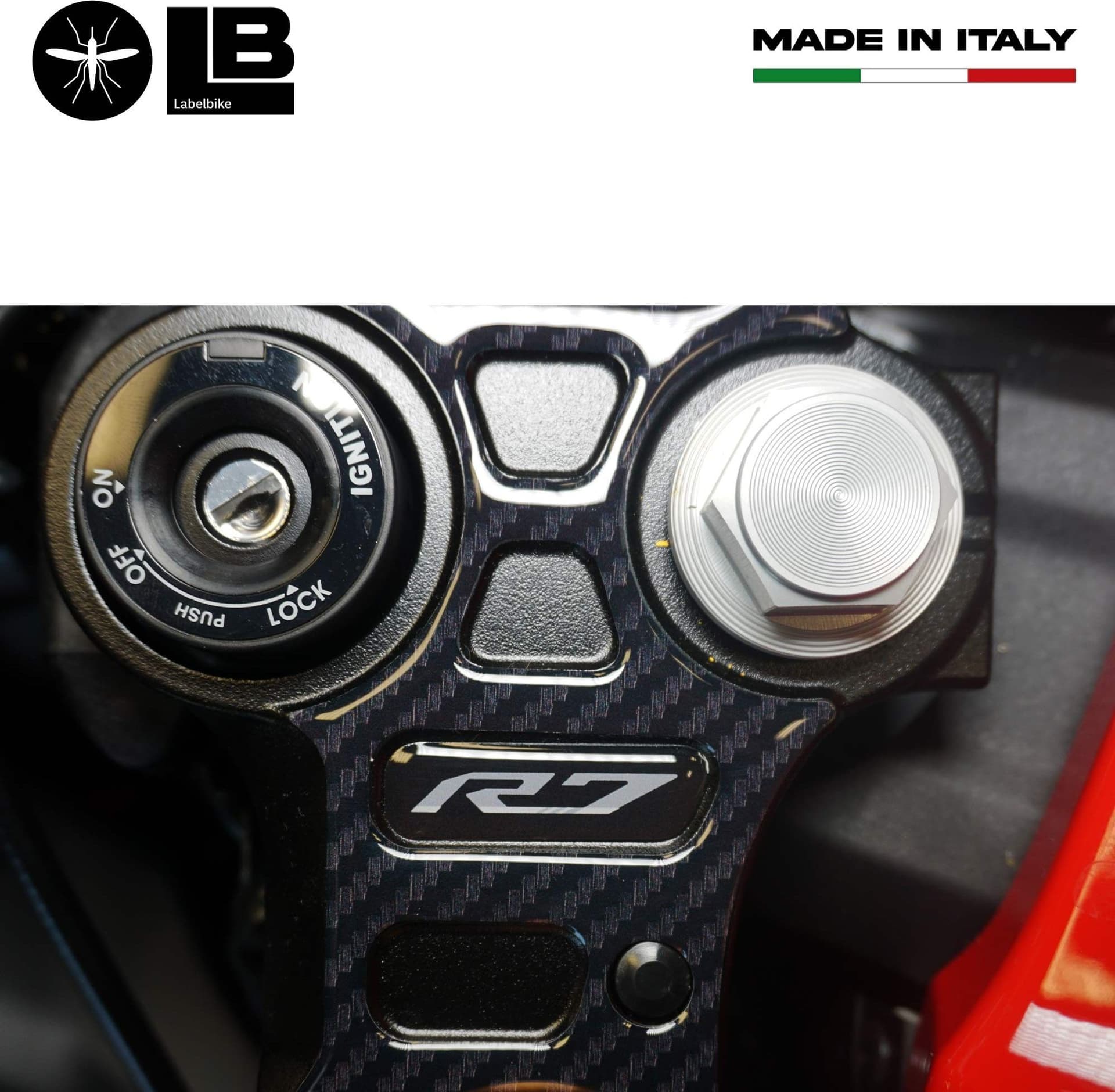 Adesivo 3D piastra forcella compatibile con Yamaha YZF R7 2021-2025 - 6