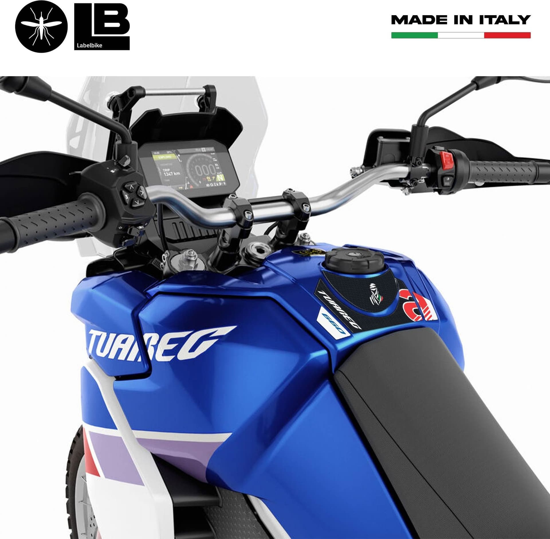 Adesivi 3D Protezione Paraserbatoio compatibili con Aprilia Tuareg 660 Tagelmust - 3