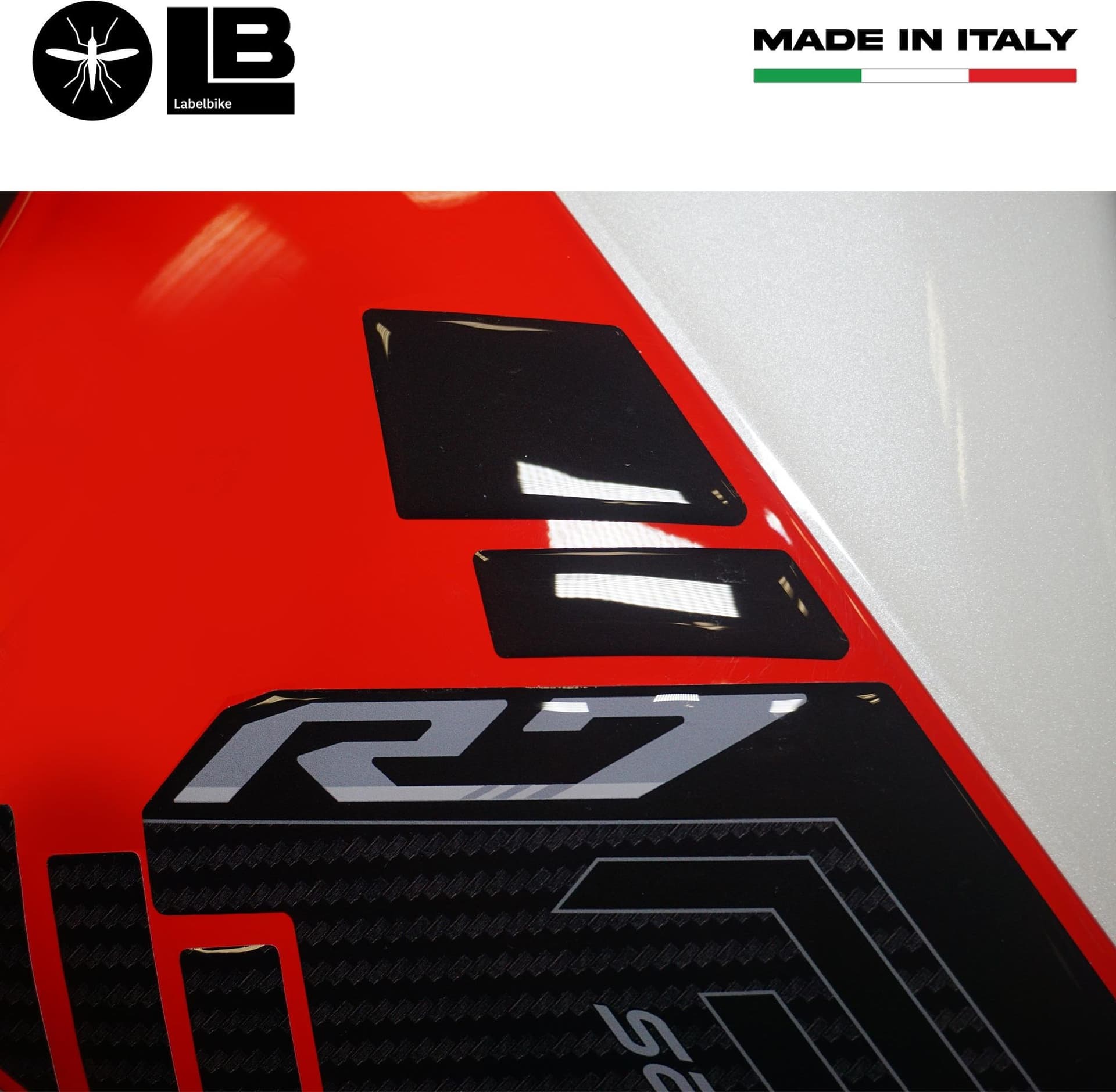 Adesivo 3D paraserbatoio compatibile con Yamaha YZF R7 2021-2025 - 6