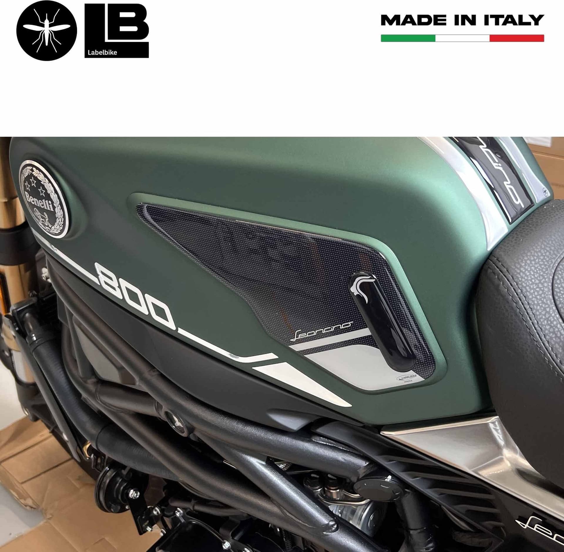 Adesivi 3D Protezioni laterali serbatoio compatibili con Benelli Leoncino 800 - 6