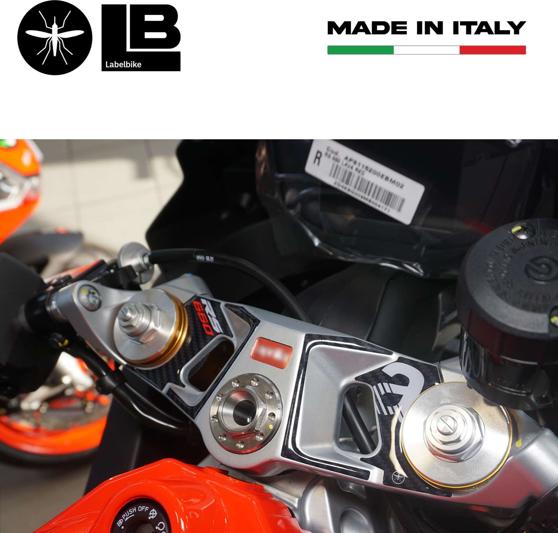 Kit completo Adesivi 3D compatibili con Aprilia RS 660 giallo 2020-25 - 2
