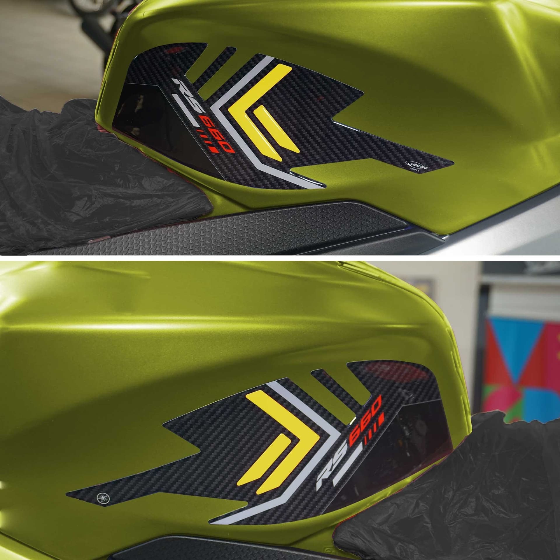 Kit completo Adesivi 3D compatibili con Aprilia RS 660 giallo 2020-25 - 3