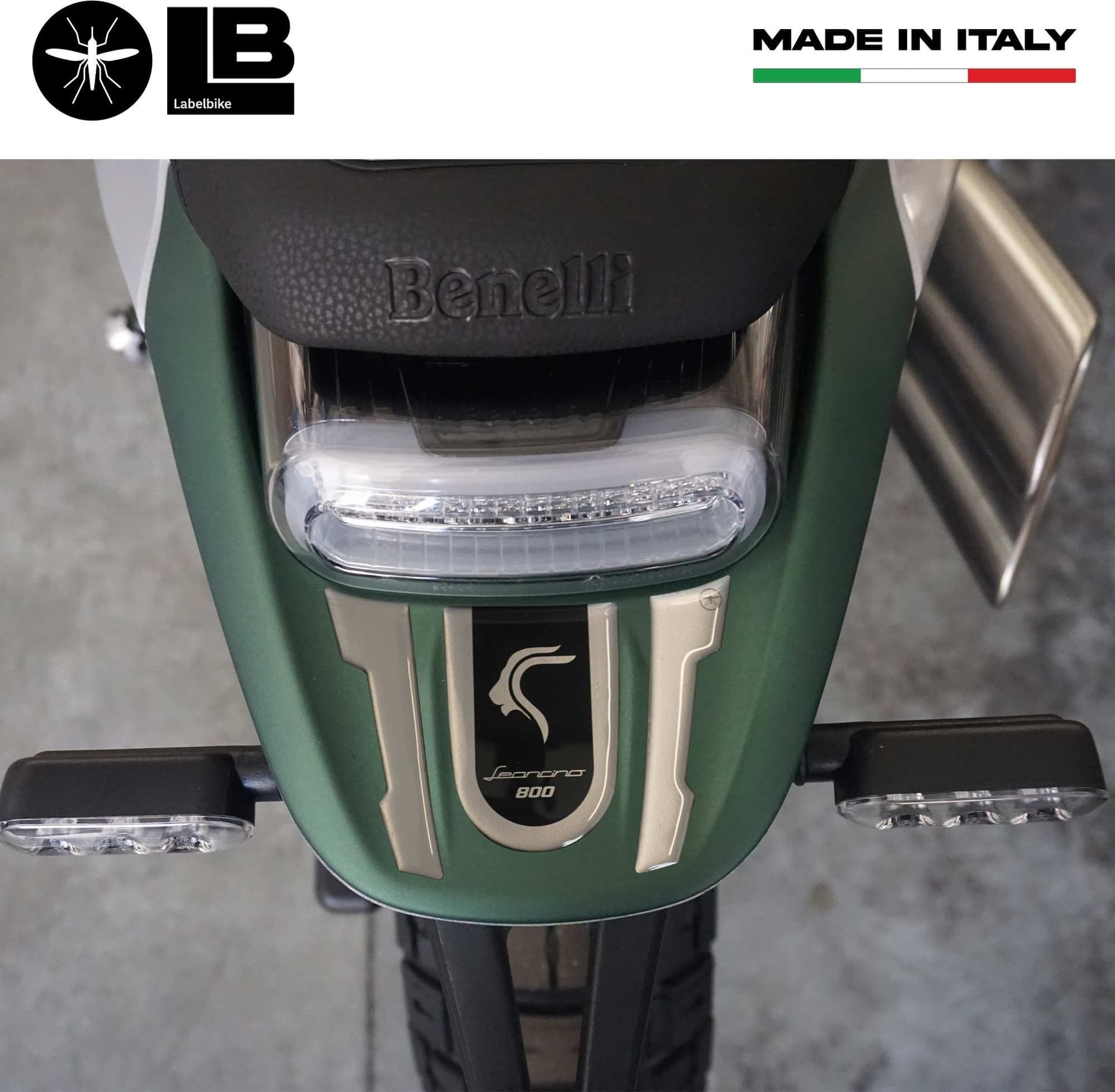 Adesivo 3D Protezione Resinata Codino compatibile con Benelli Leoncino 800 - 5
