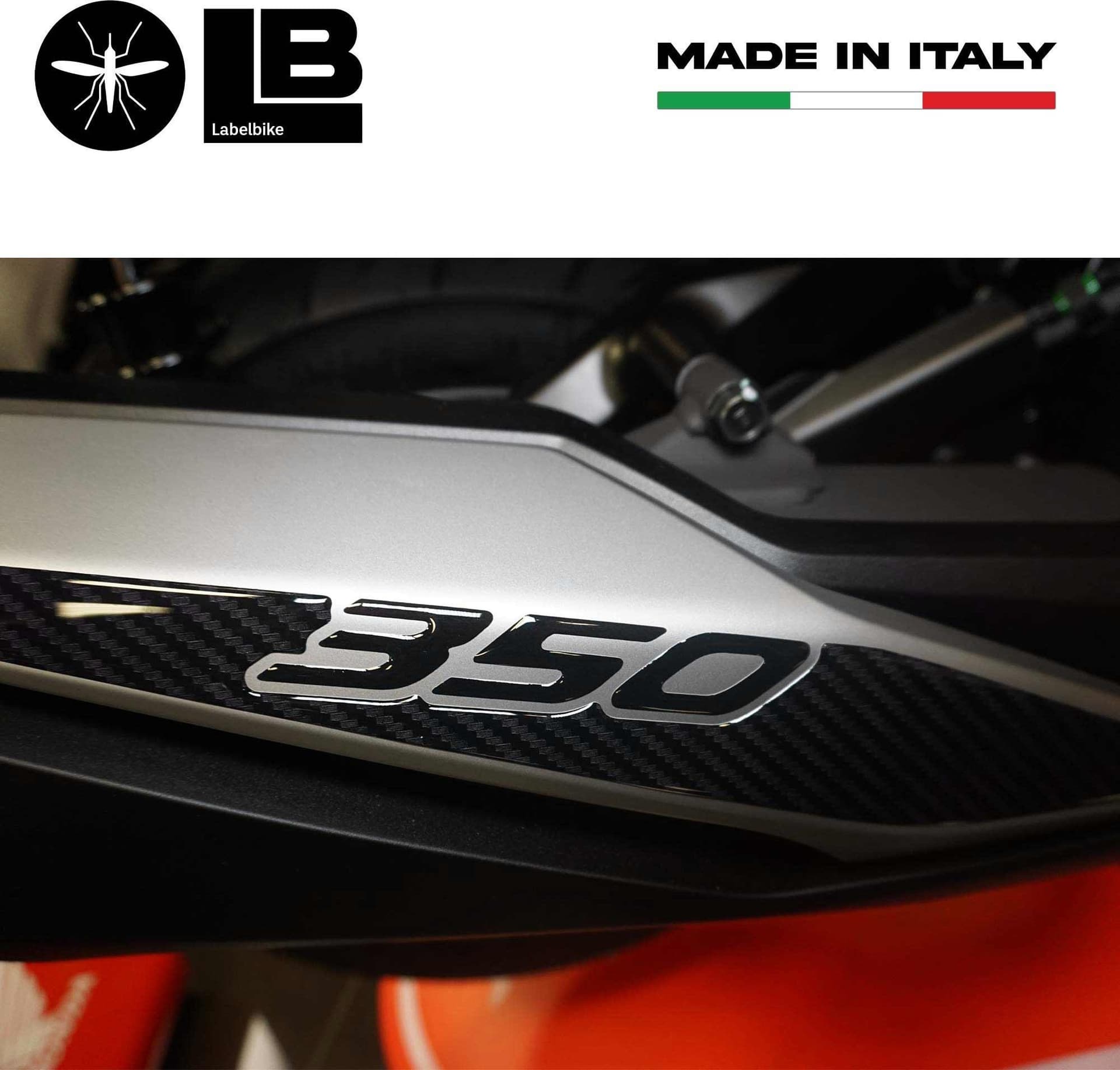 Adesivo in resina 3D Protezione Marmitta compatibile con Honda Forza 350 2022-25 - 4