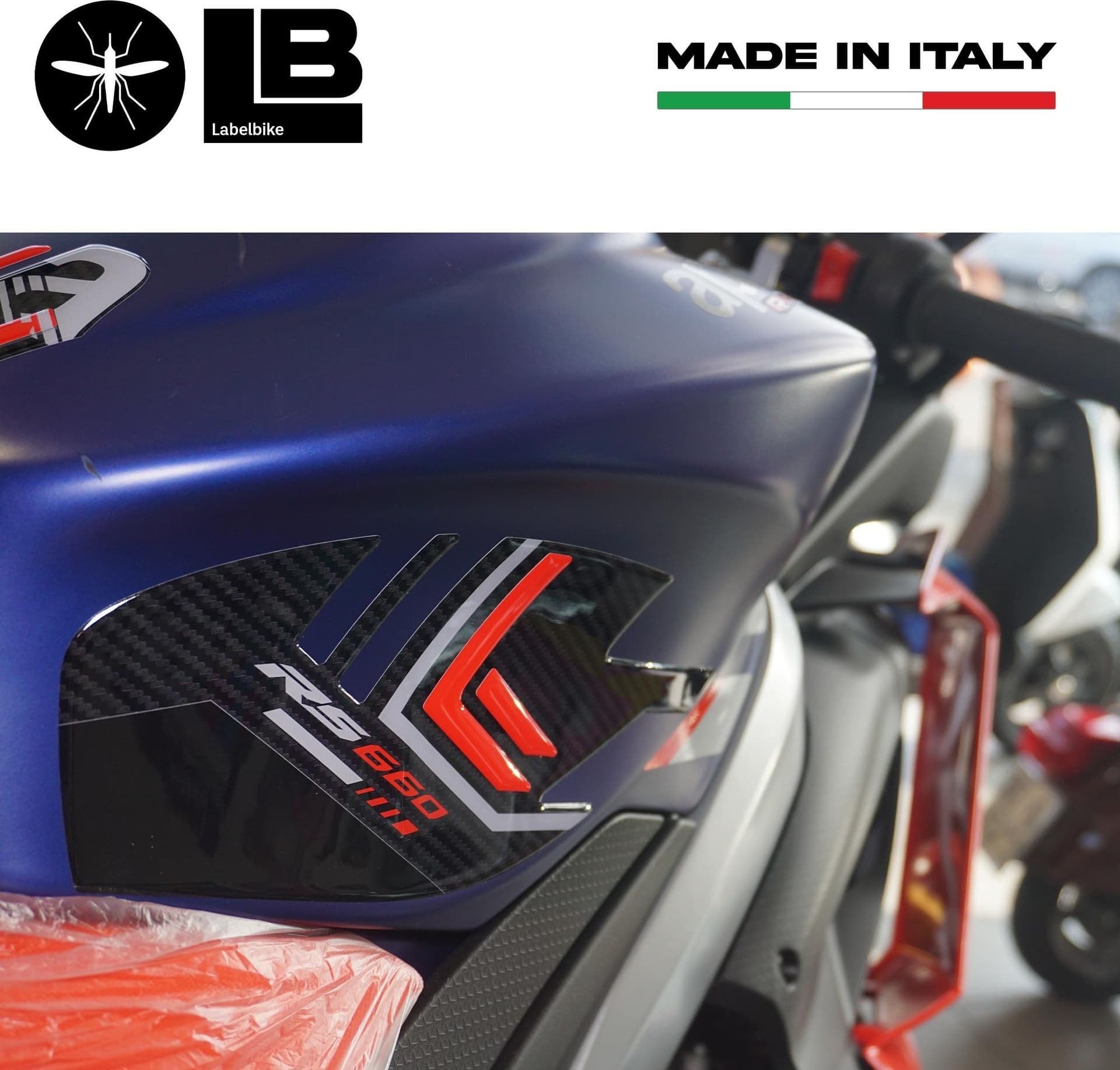 Adesivi 3D Protezioni Laterali serbatoio compatibili con Aprilia RS 660 2020-25 - 11
