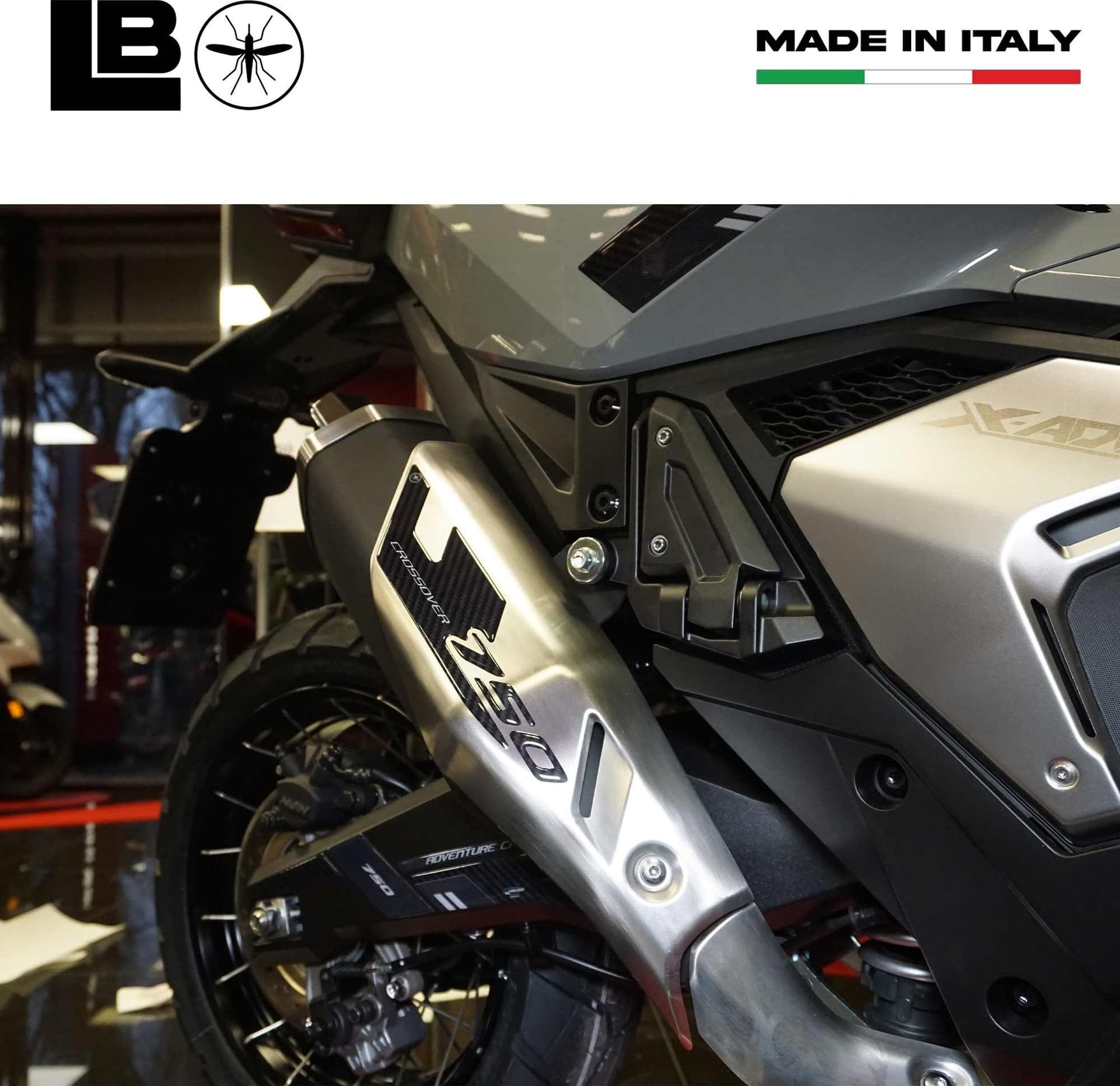 Adesivo gel 3D protezione marmitta compatibile con HONDA X-ADV 750 dal 2021-2025 - 5