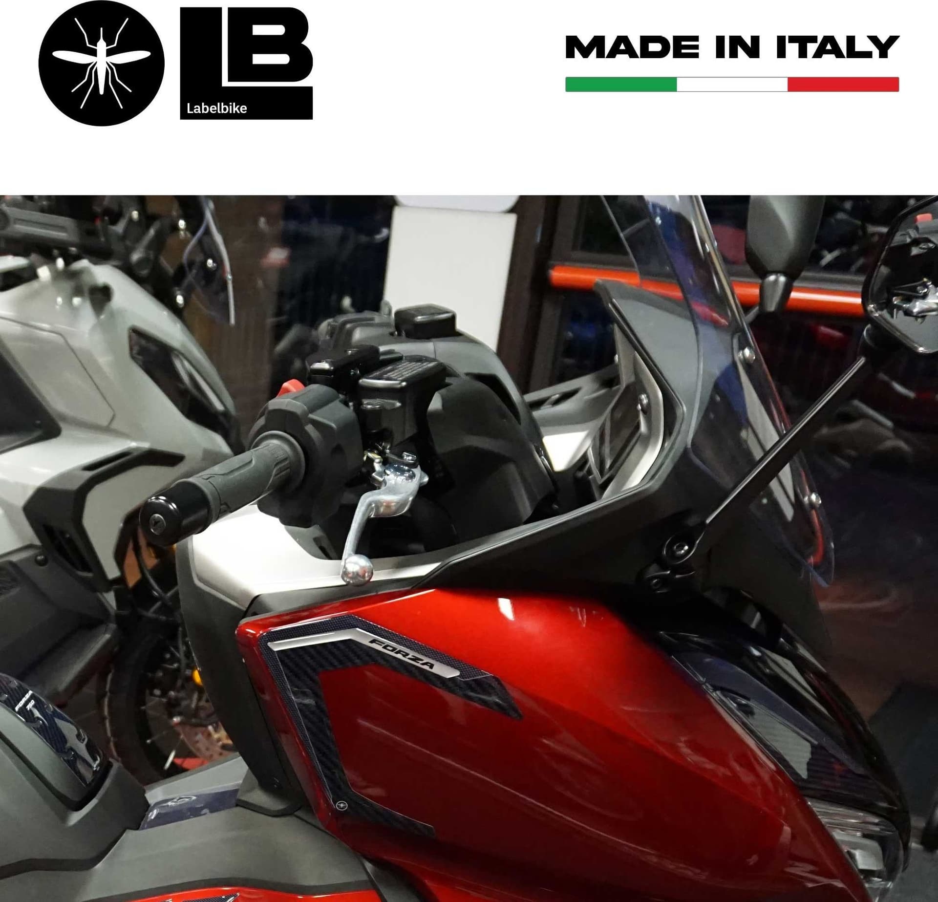 Adesivi 3D Paraspigoli carene compatibili con Honda Forza 750 2021-2024 - 7