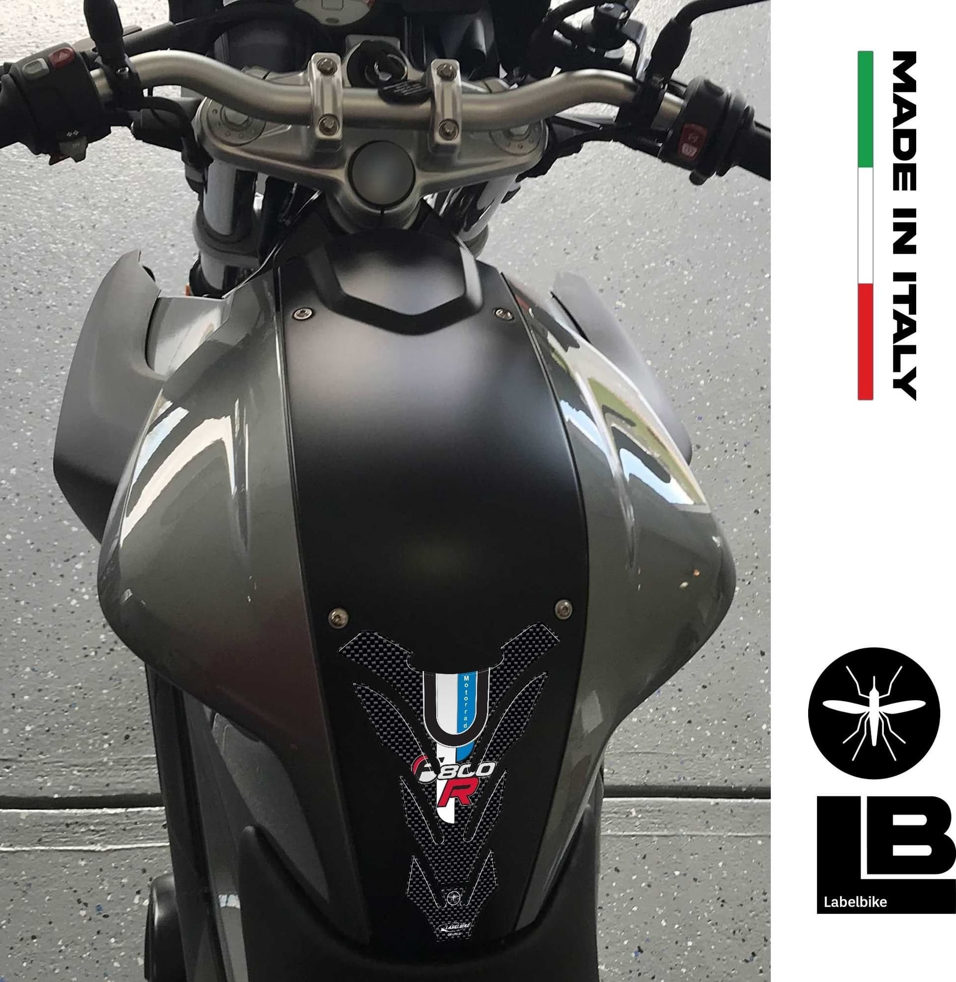 Paraserbatoio Adesivo 3D compatibile con moto BMW F800r - 3