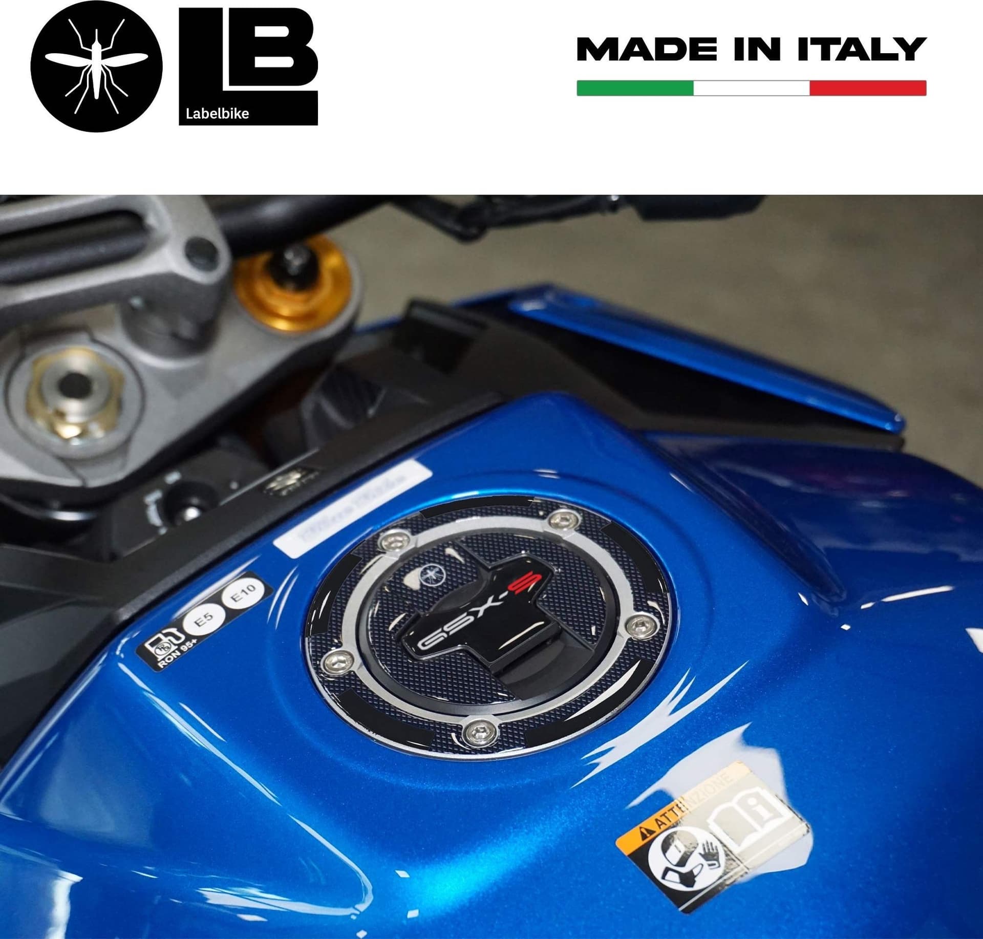 Adesivo 3D Protezione Tappo Serbatoio compatibile con Suzuki GSX-S 1000 2021-23 - 3
