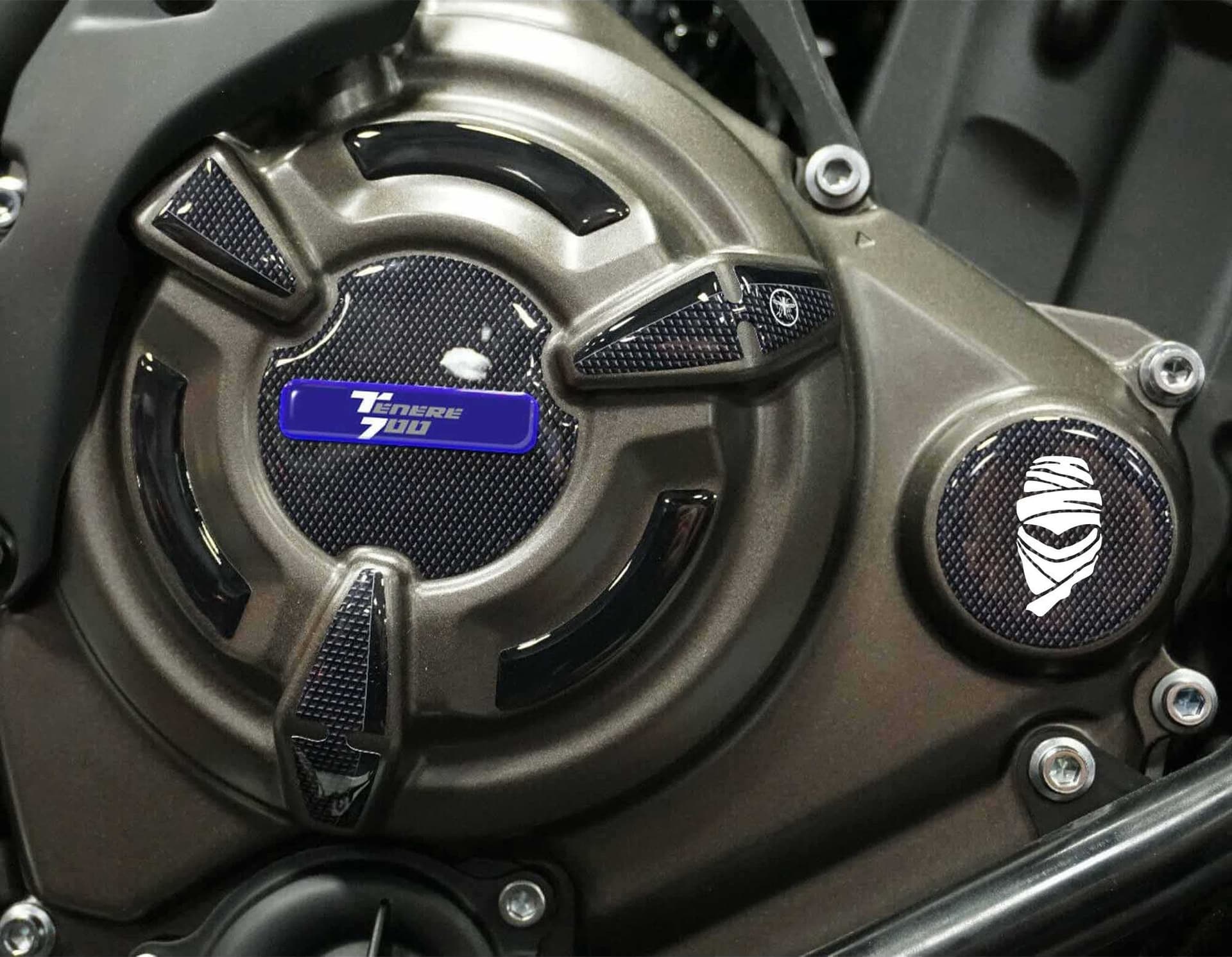 Kit adesivi gel 3D protezioni laterali carter moto compatibili Yamaha Tenere 700 – Blu – Labelbike – blu