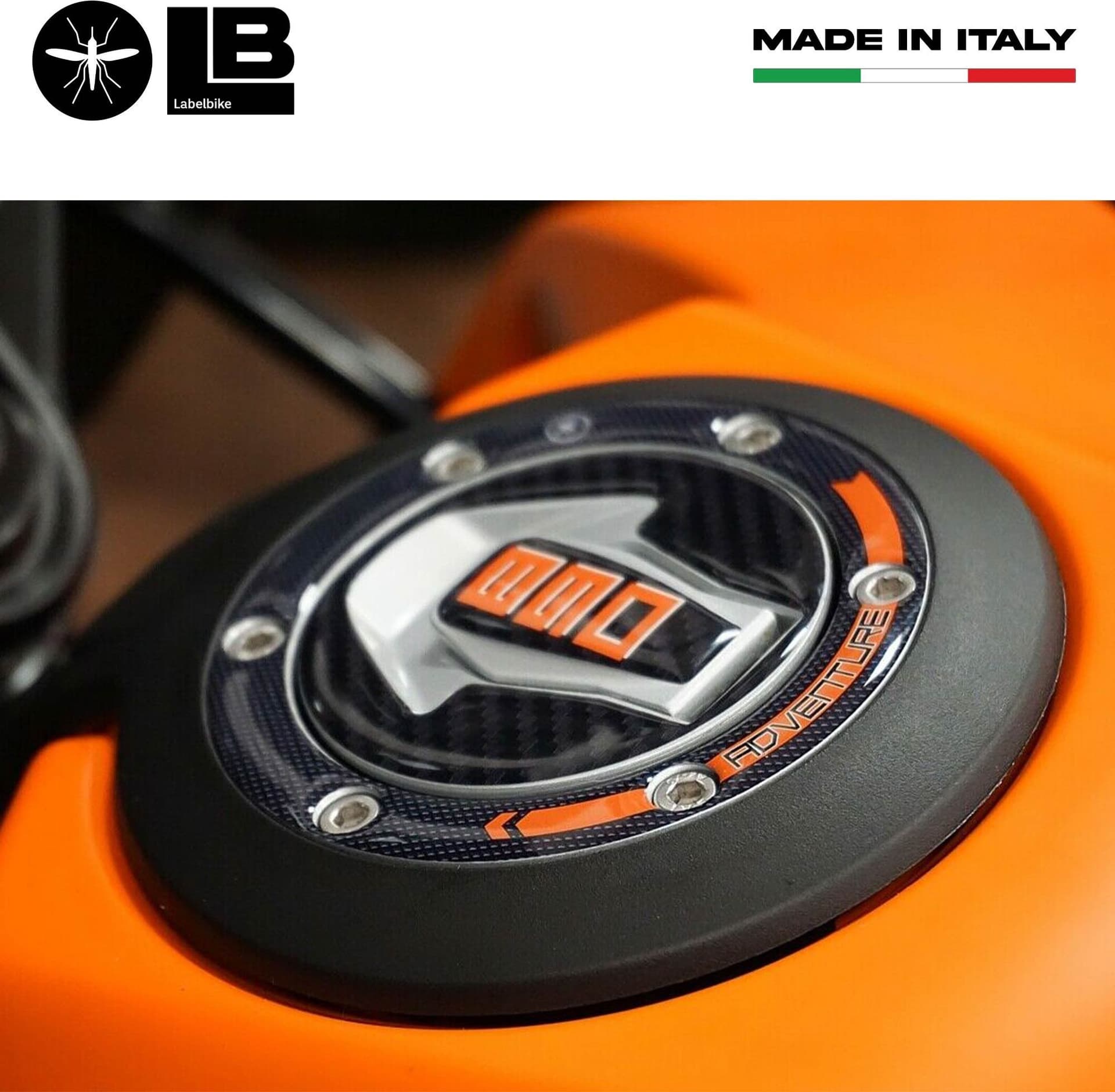 Adesivo protezione Tappo moto in resina gel 3D compatibile con KTM 890 Adventure - 3