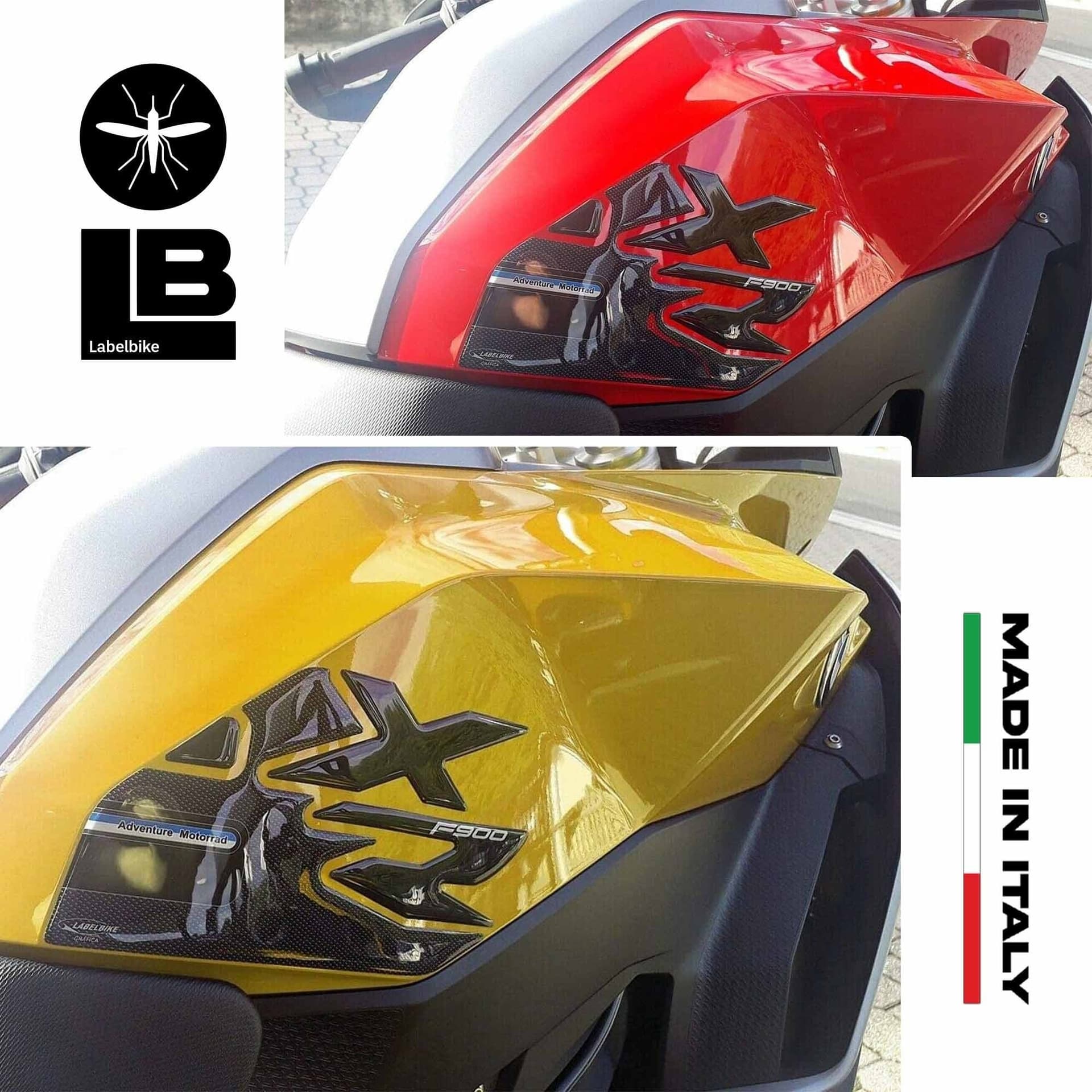 2 protezioni laterali serbatoio in resina gel 3D per moto compatibili BMW F900XR - 4