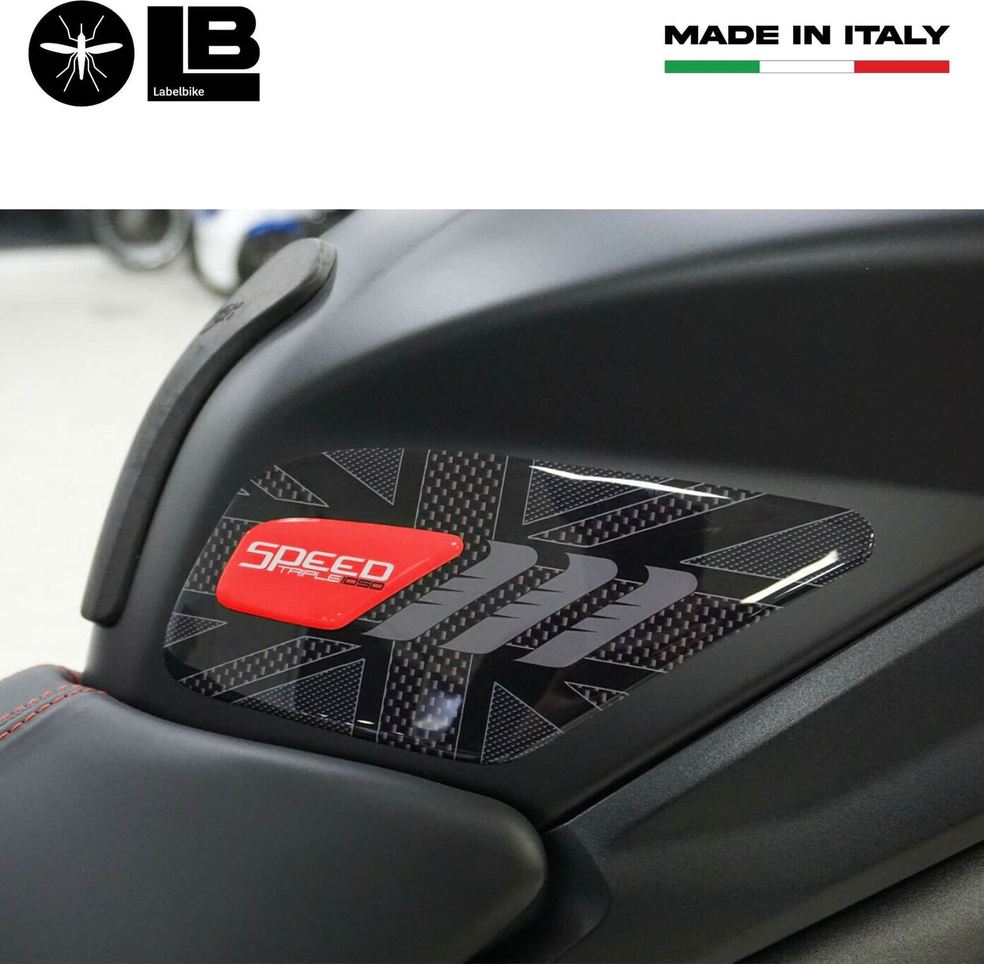 Kit adesivi gel 3D per serbatoio moto compatibile Triumph Speed Triple 2016-2021 - 8