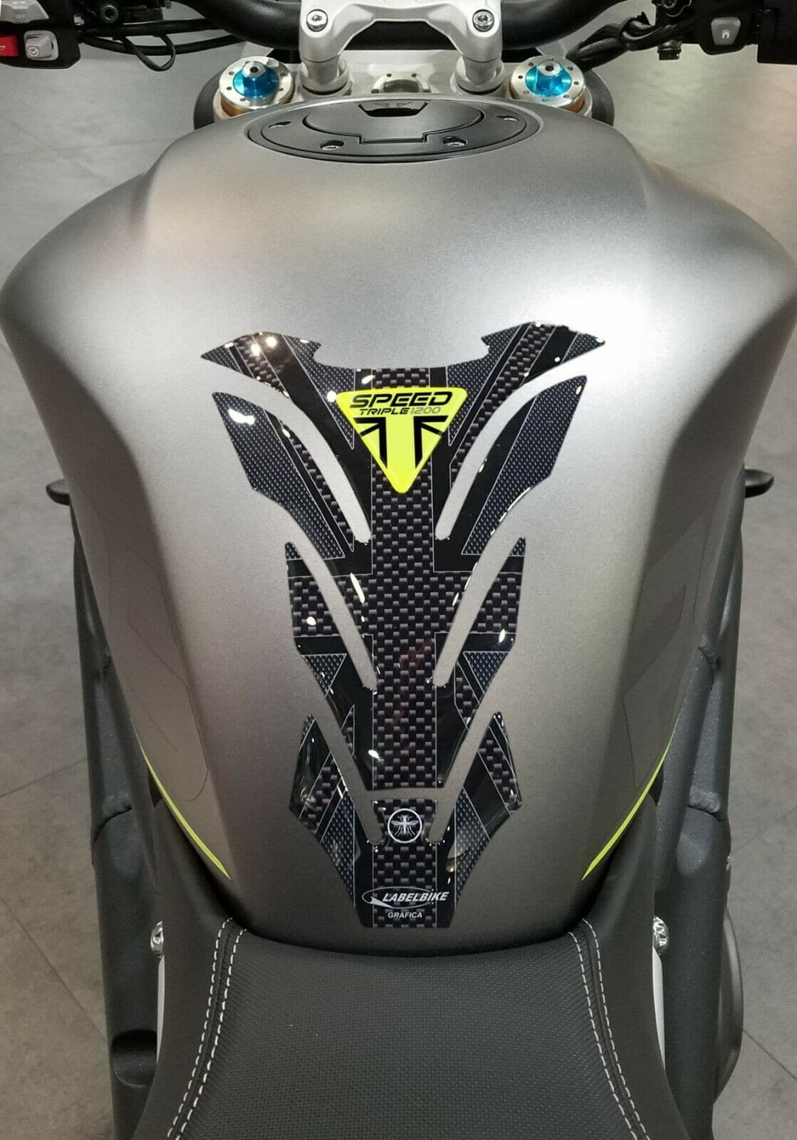 Paraserbatoio gel 3D per moto compatibile Triumph Speed Triple 1200 union jack - 5