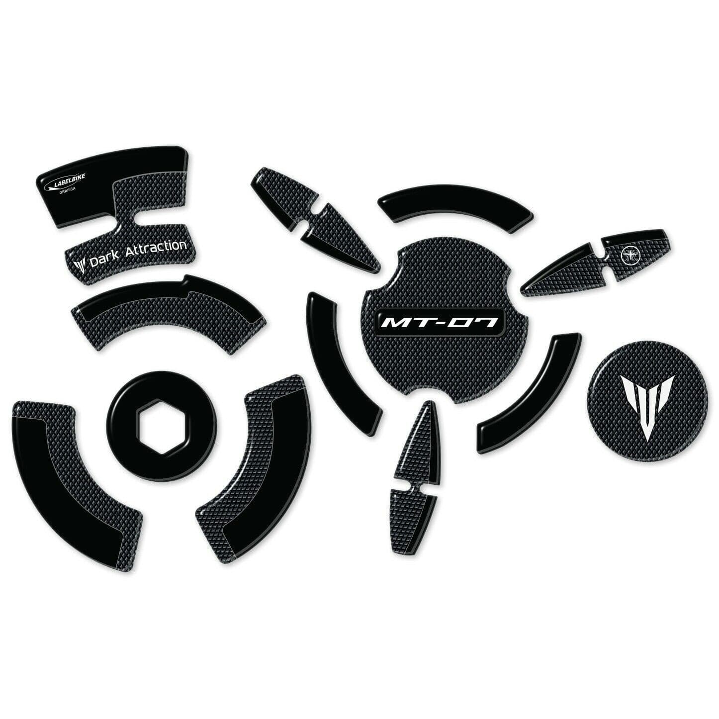 Kit adesivi carter 3D compatibile con Yamaha MT-07 dal 2014 - 5