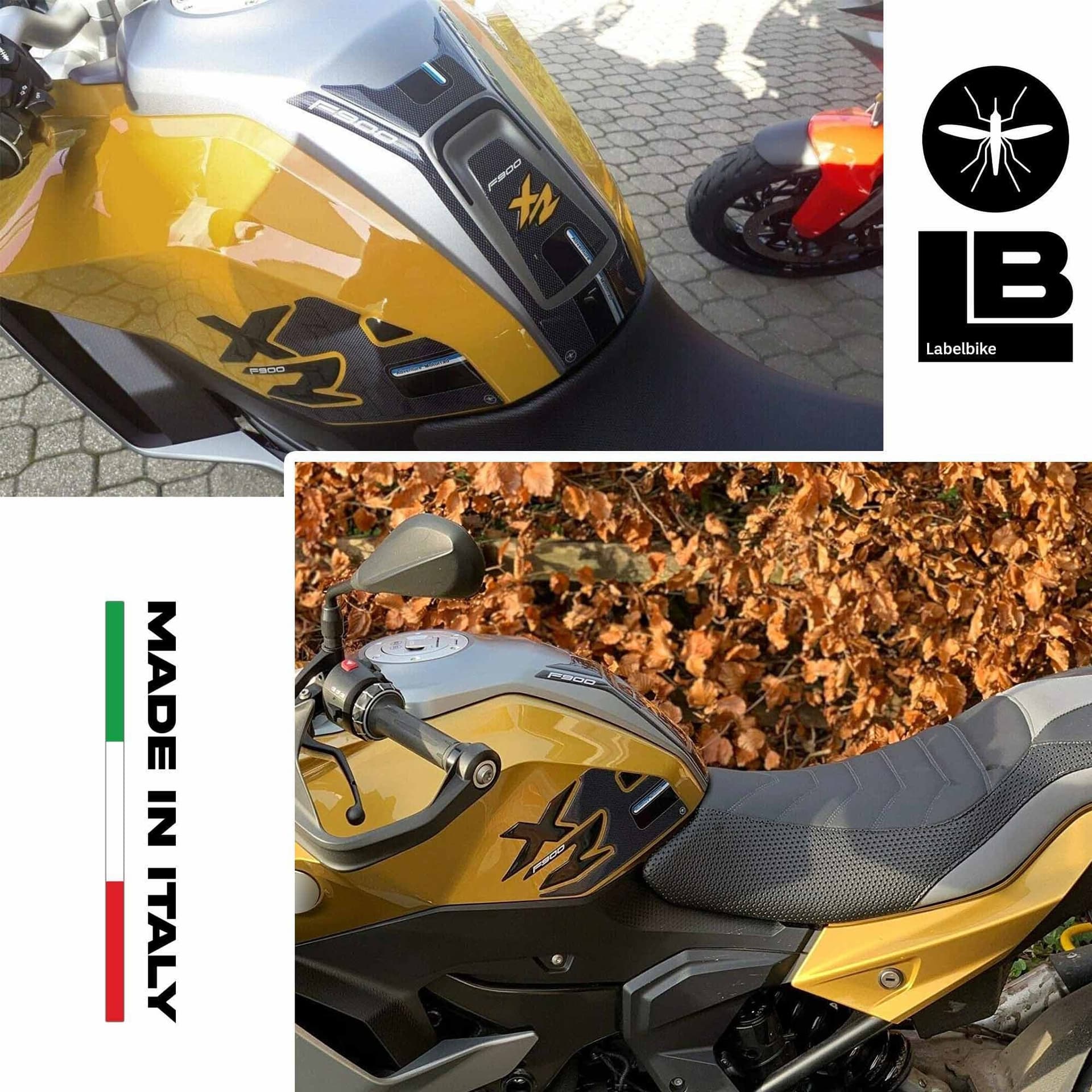 KIT F900 XR - 3 adesivi gel 3D protezioni serbatoio moto compatibili BMW F900XR - 5