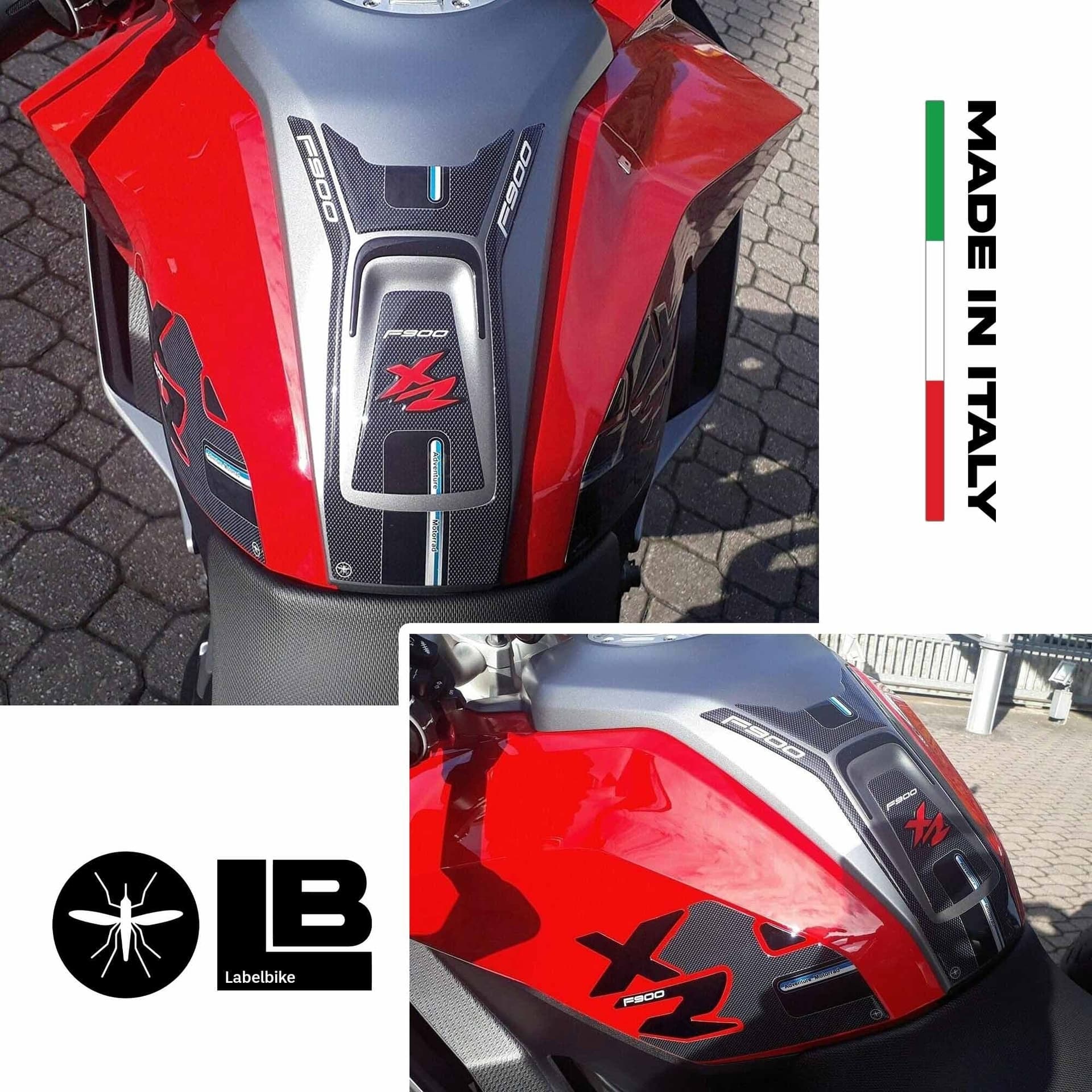 KIT F900 XR - 3 adesivi gel 3D protezioni serbatoio moto compatibili BMW F900XR - 4
