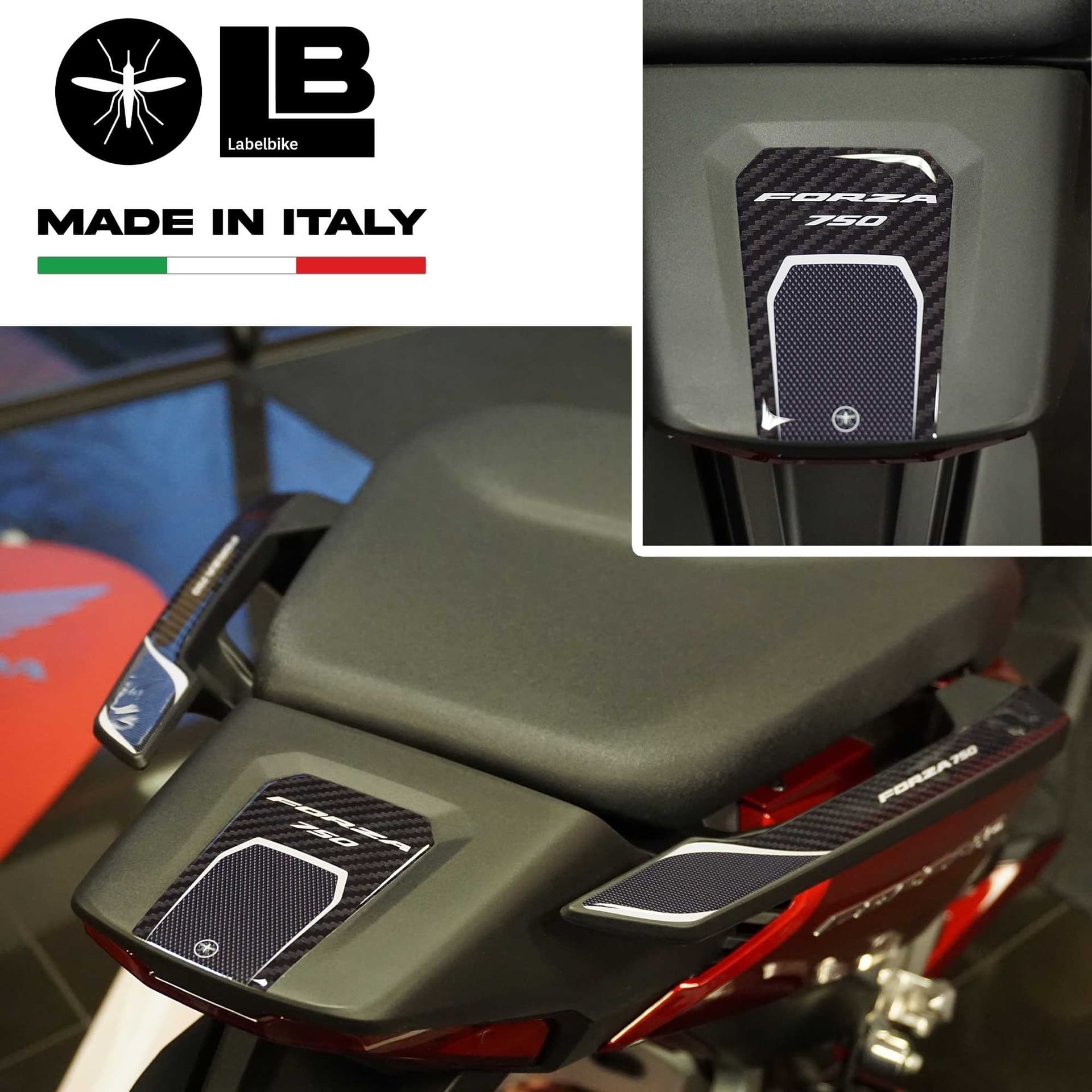 Adesivo 3D Protezione Codino compatibile con Honda Forza 750 2021-26 - 5