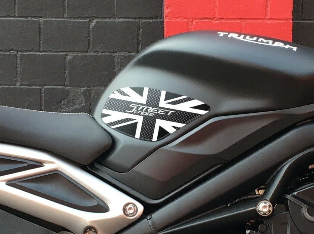 KIT ADESIVI 3D per SERBATOIO MOTO compatibili TRIUMPH STREET TRIPLE 2013-2020 - 2