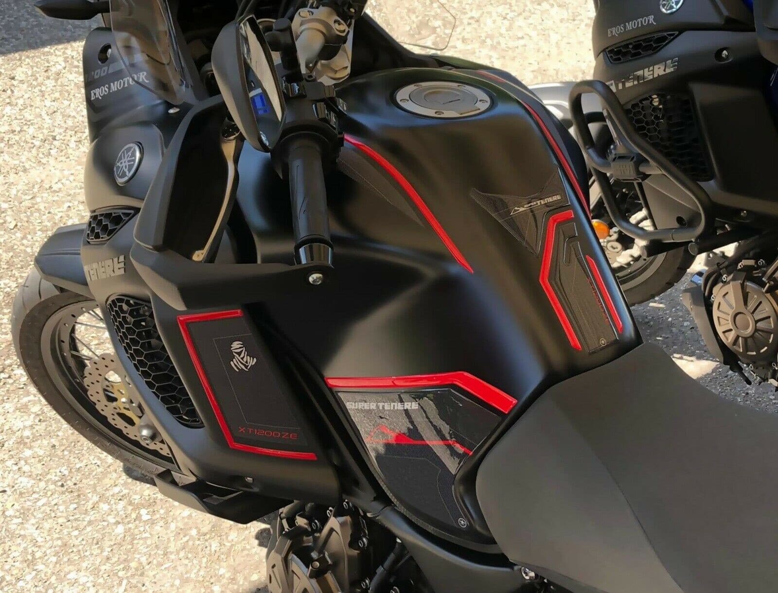 KIT ADESIVI in gel 3D PROTEZIONI MOTO compatibili con YAMAHA SUPER TENERE rosso - 6