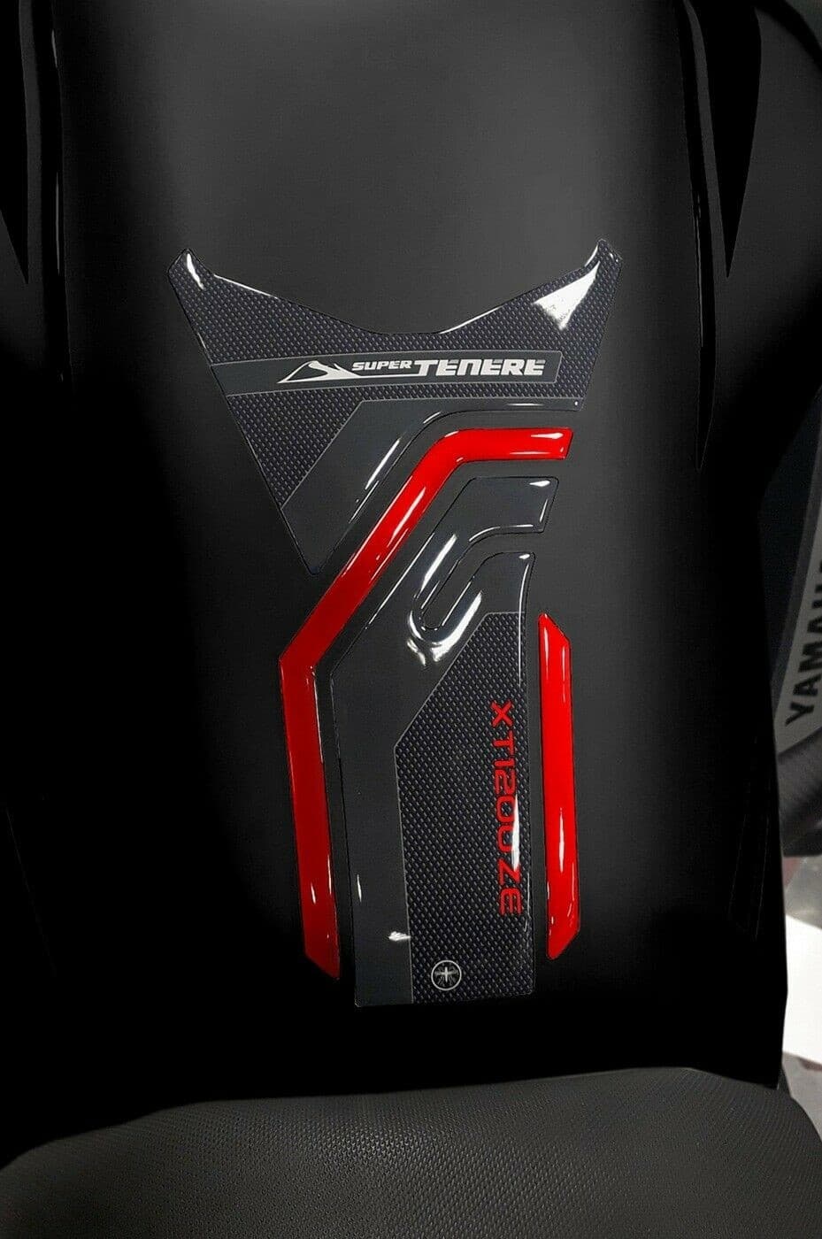 Kit adesivi 3D PROTEZIONE SERBATOIO compatibili con YAMAHA SUPER TENERE rosso - 4