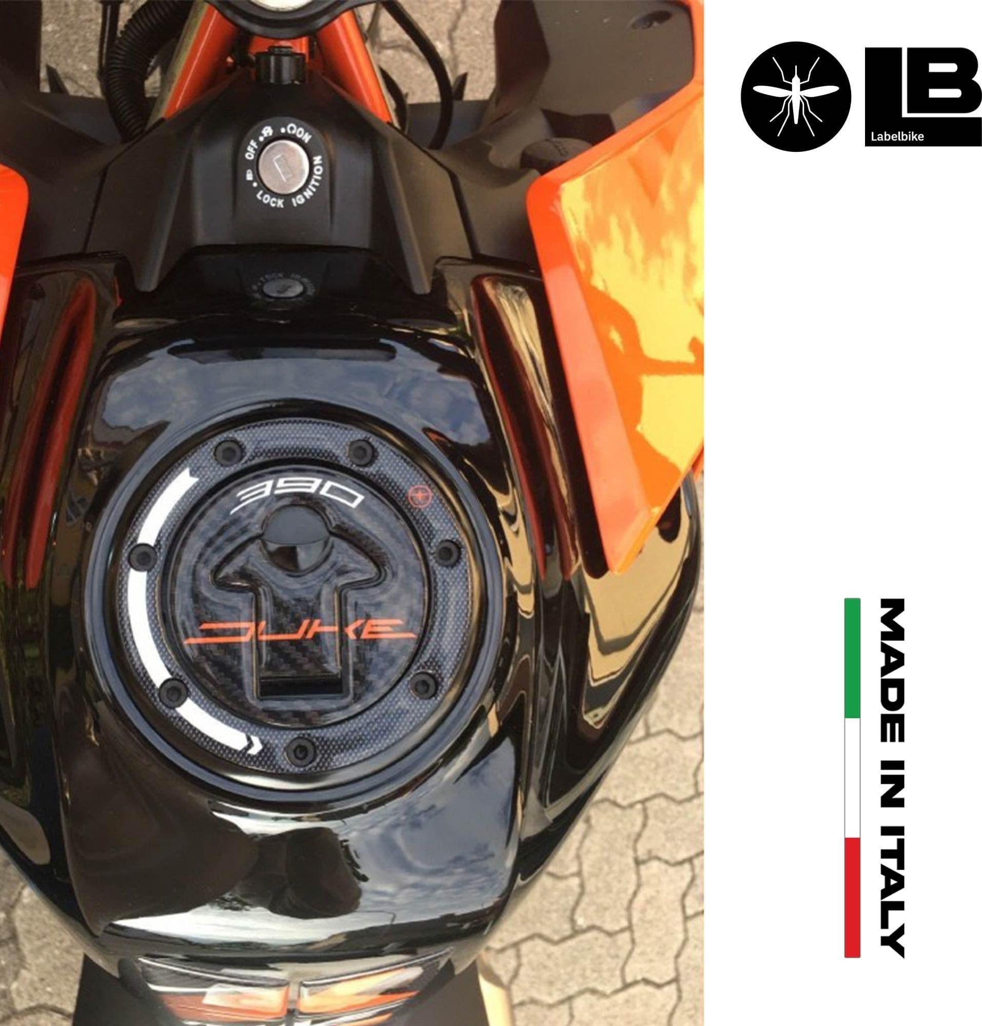 PROTEZIONE TAPPO SERBATOIO in gel 3D compatibile per MOTO KTM 390 DUKE 2017-2023 - 3