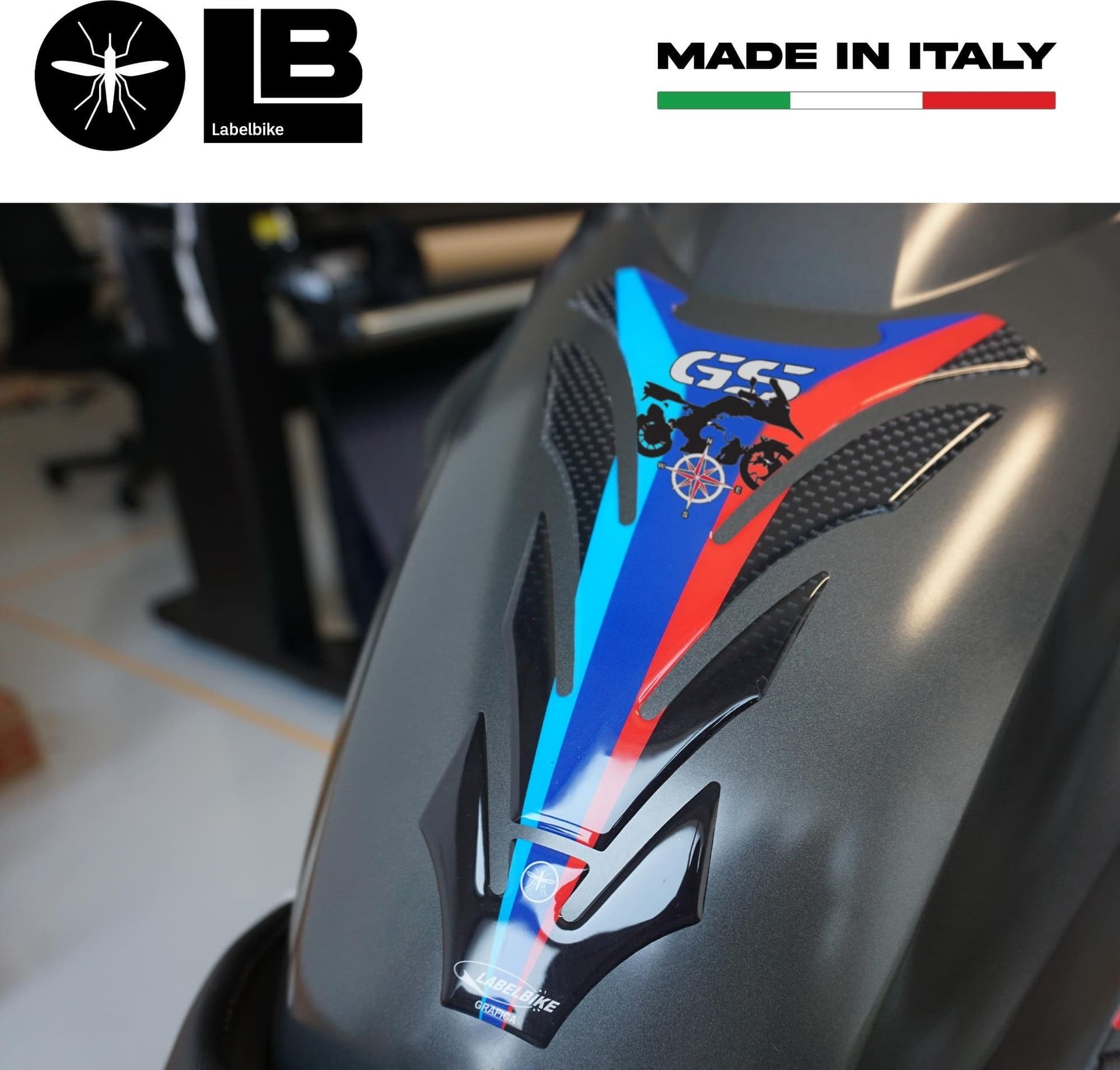 Paraserbatoio 3D Gel Protezione Serbatoio compatibile con Moto Bmw Anniversario - 3