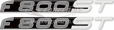 2 ADESIVI in Resina 3D COPPIA SCRITTA F800ST per MOTO BMW F 800 STICKERS F800 ST - 2