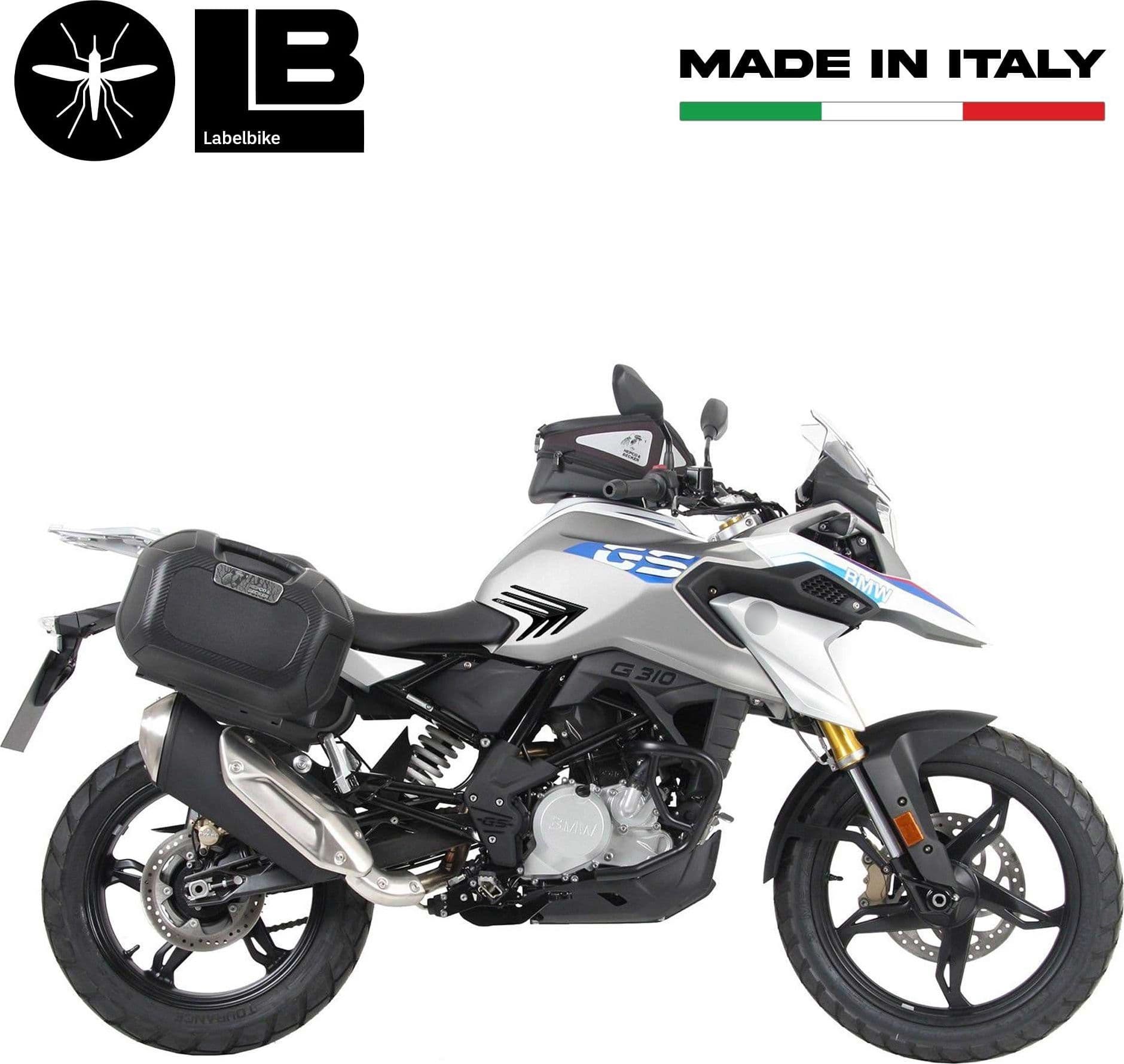 2 PROTEZIONI LATERALI SERBATOIO Stickers 3D GEL compatibili per MOTO BMW G310 GS - 3