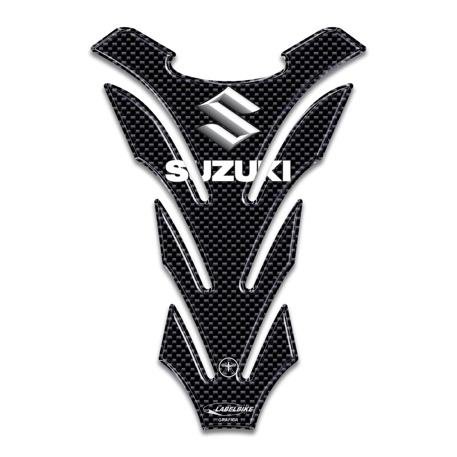 Paraserbatoio Resina 3D Carbonio Protezione Serbatoio compatibile con Suzuki - 2