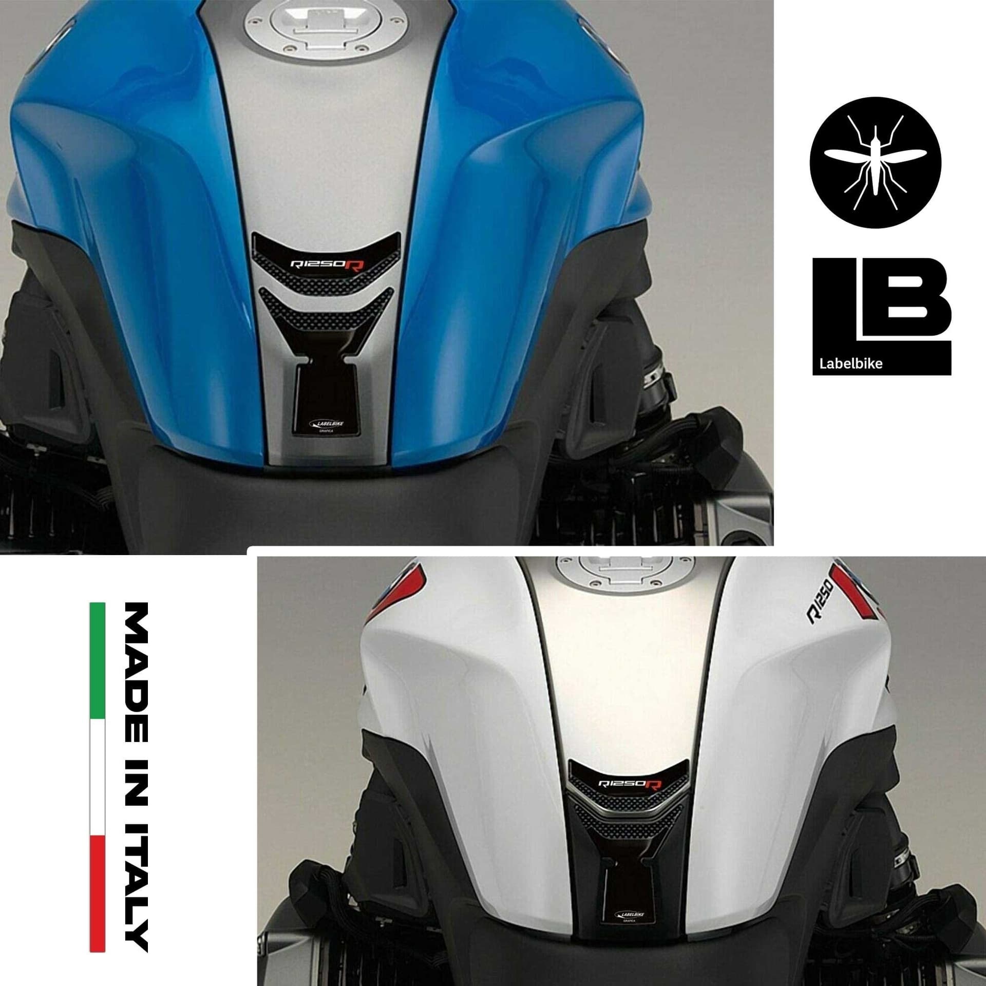 Adesivo in gel 3D carbonio per moto protezione serbatoio compatibile BMW R1250R - 2