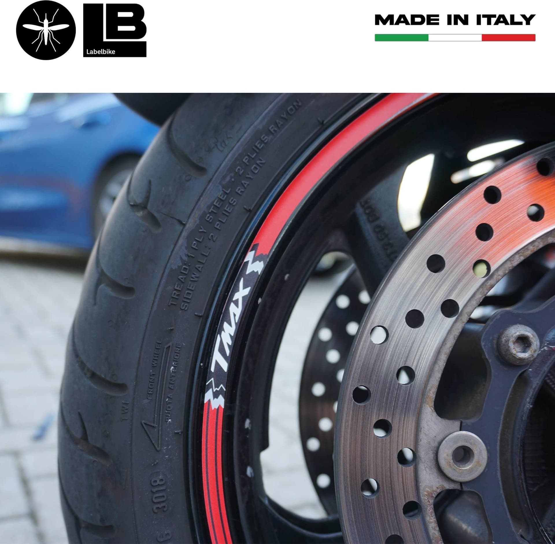 STRISCE ADESIVE per CERCHI compatibili YAMAHA 500-530-560 scooter TMAX 2008-2025 - 6