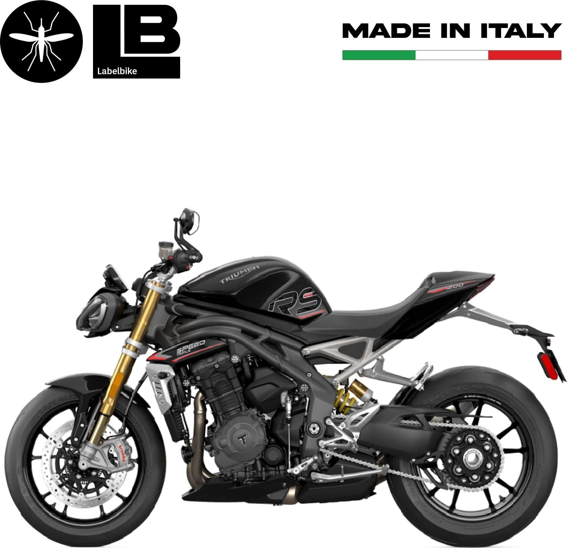 2 protezioni gel 3D lati serbatoio moto compatibili Triumph Speed Triple 1200 RS - 6