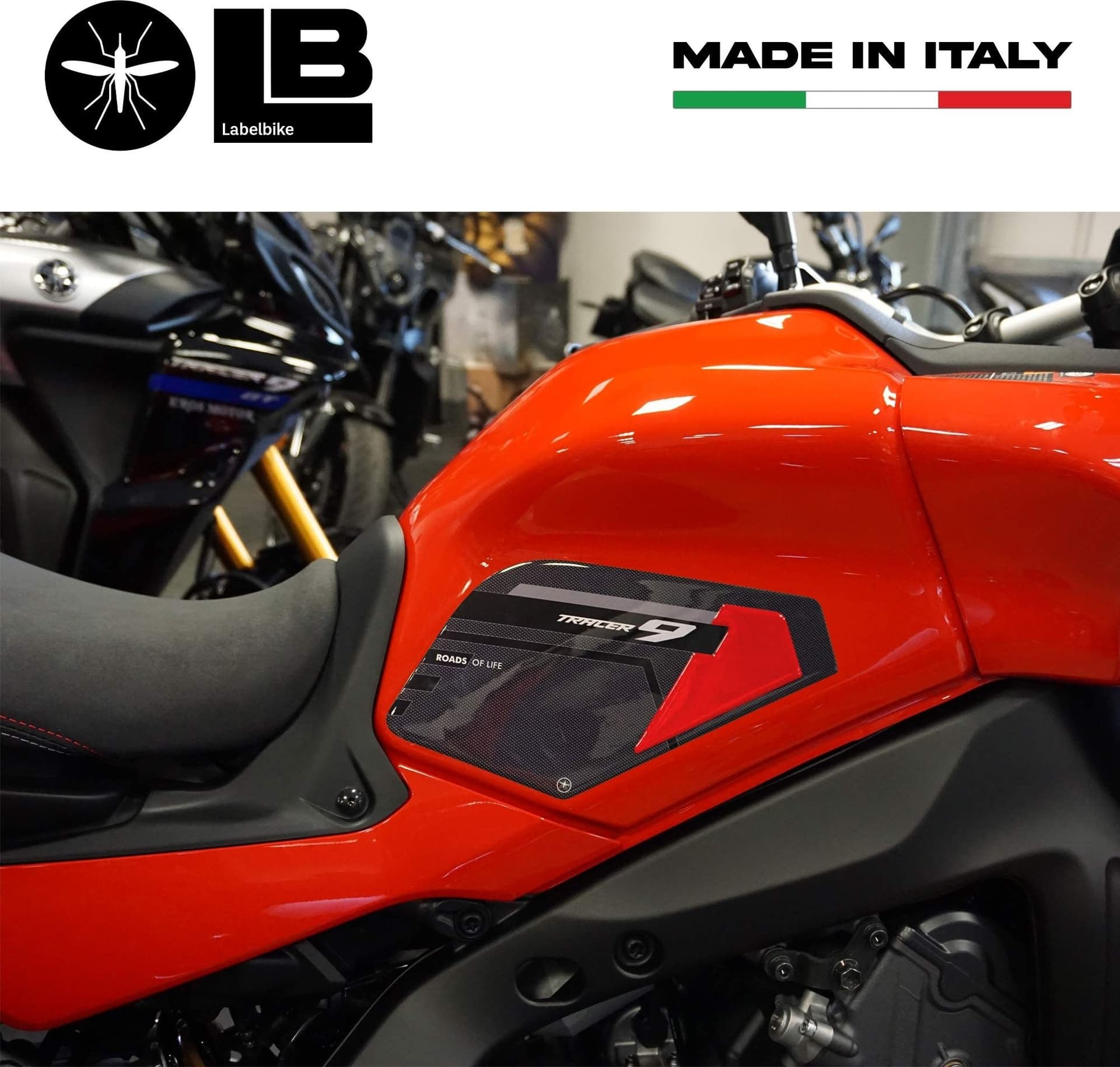 Adesivi Protezioni Laterali serbatoio 3D compatibili con Yamaha Tracer 9 2021-2024 - 9