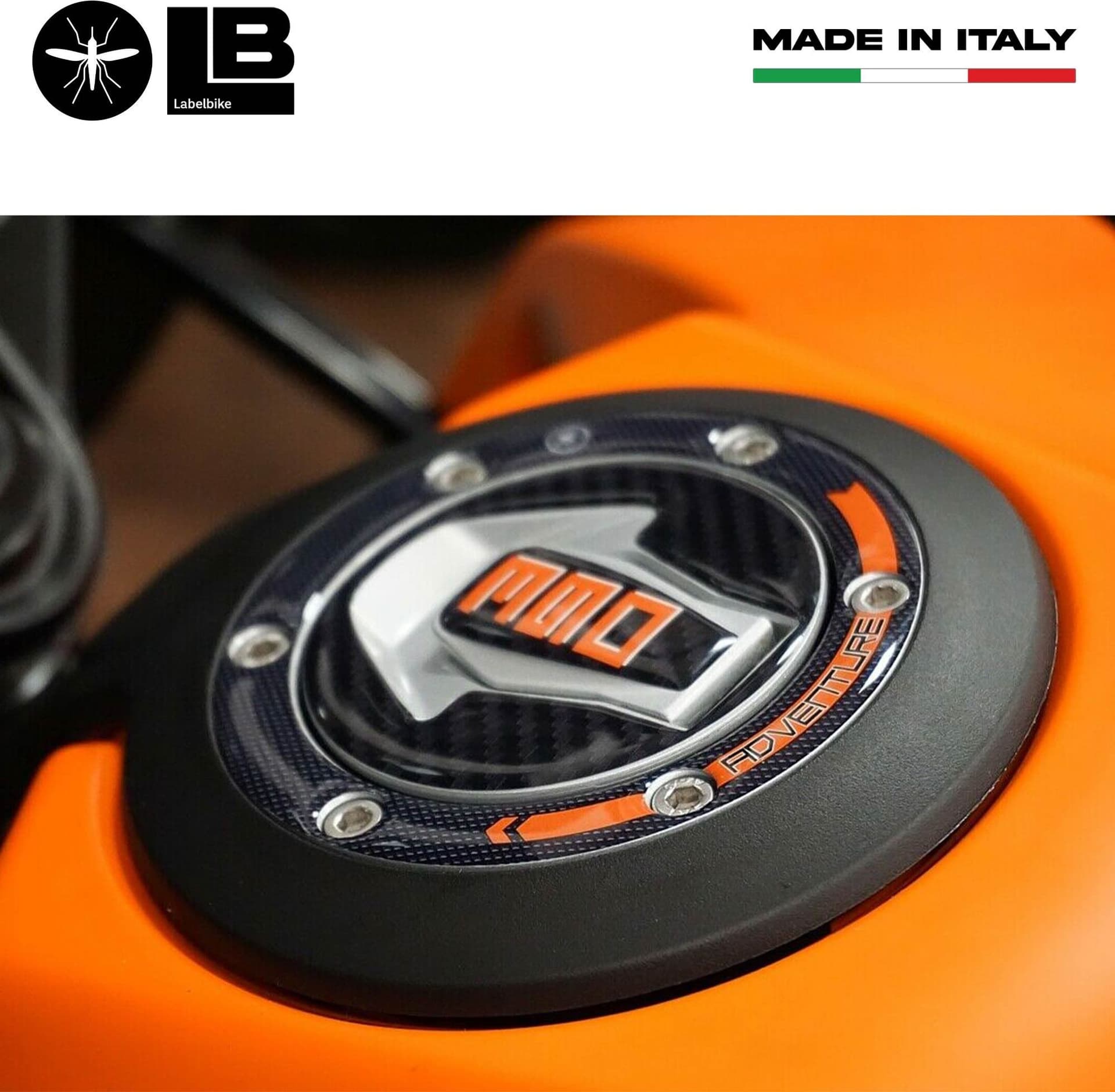 Adesivo protezione Tappo moto in resina gel 3D compatibile KTM 390 adventure - 3