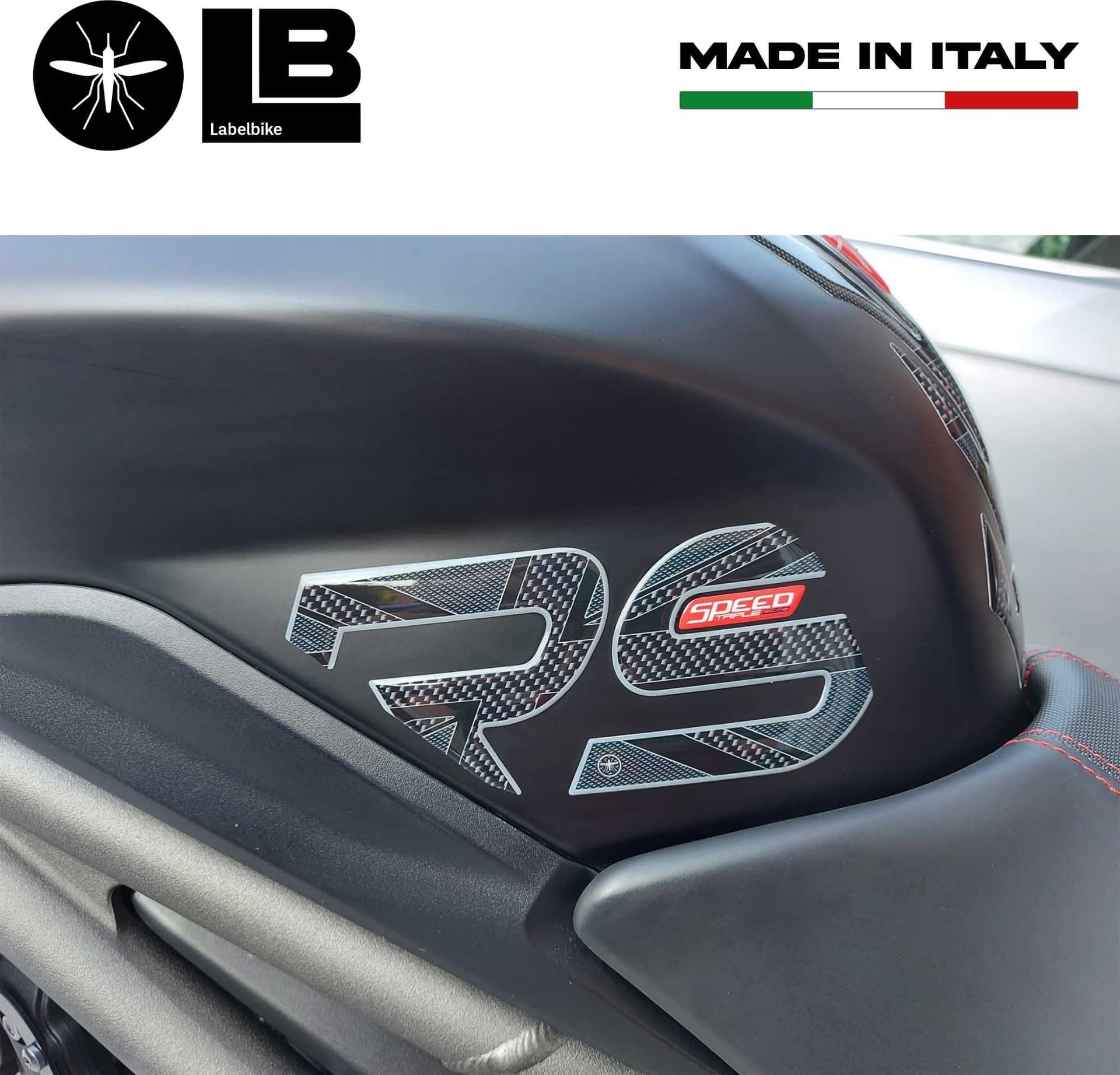 Adesivi 3D Protezioni serbatoio compatibili con Triumph Speed Triple 1050 RS - 6