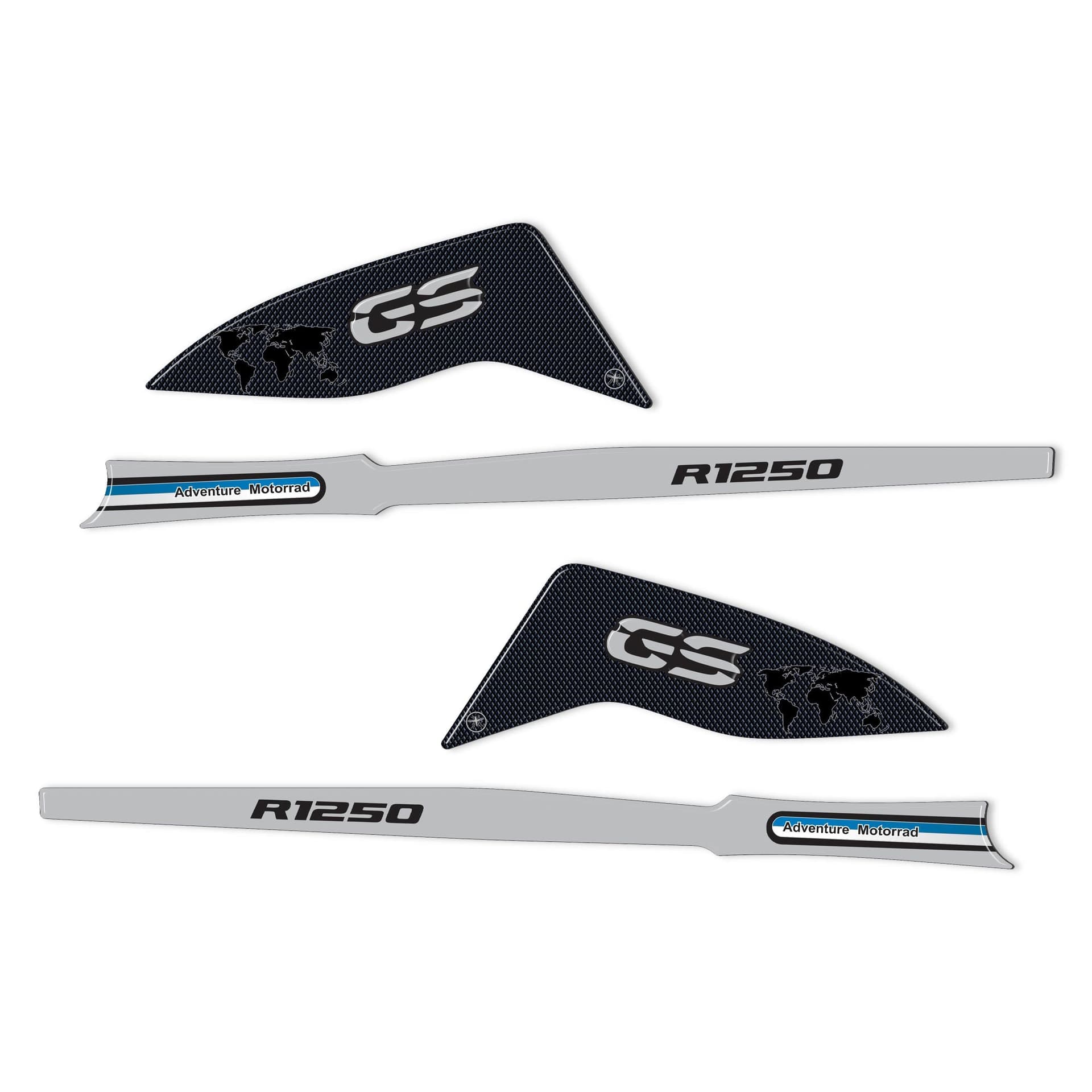 Adesivi 3D Protezioni Paramani compatibili con moto BMW R 1250 GS 2019-2023 - 22