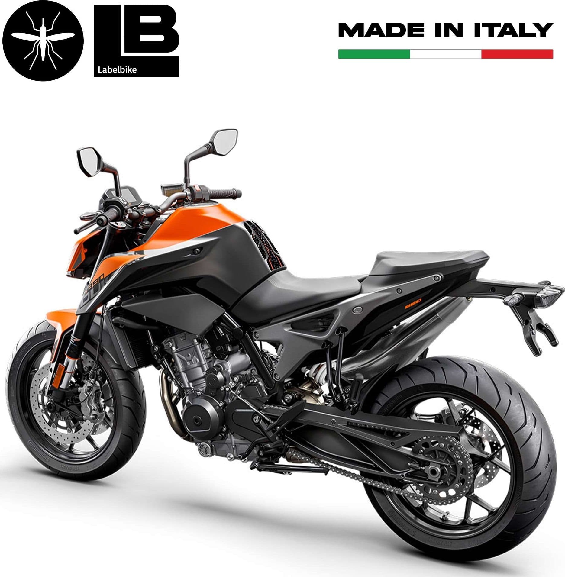 Adesivi 3D Protezione Paraserbatoio moto compatibili con Ktm 890 Duke 2021-23 - 3