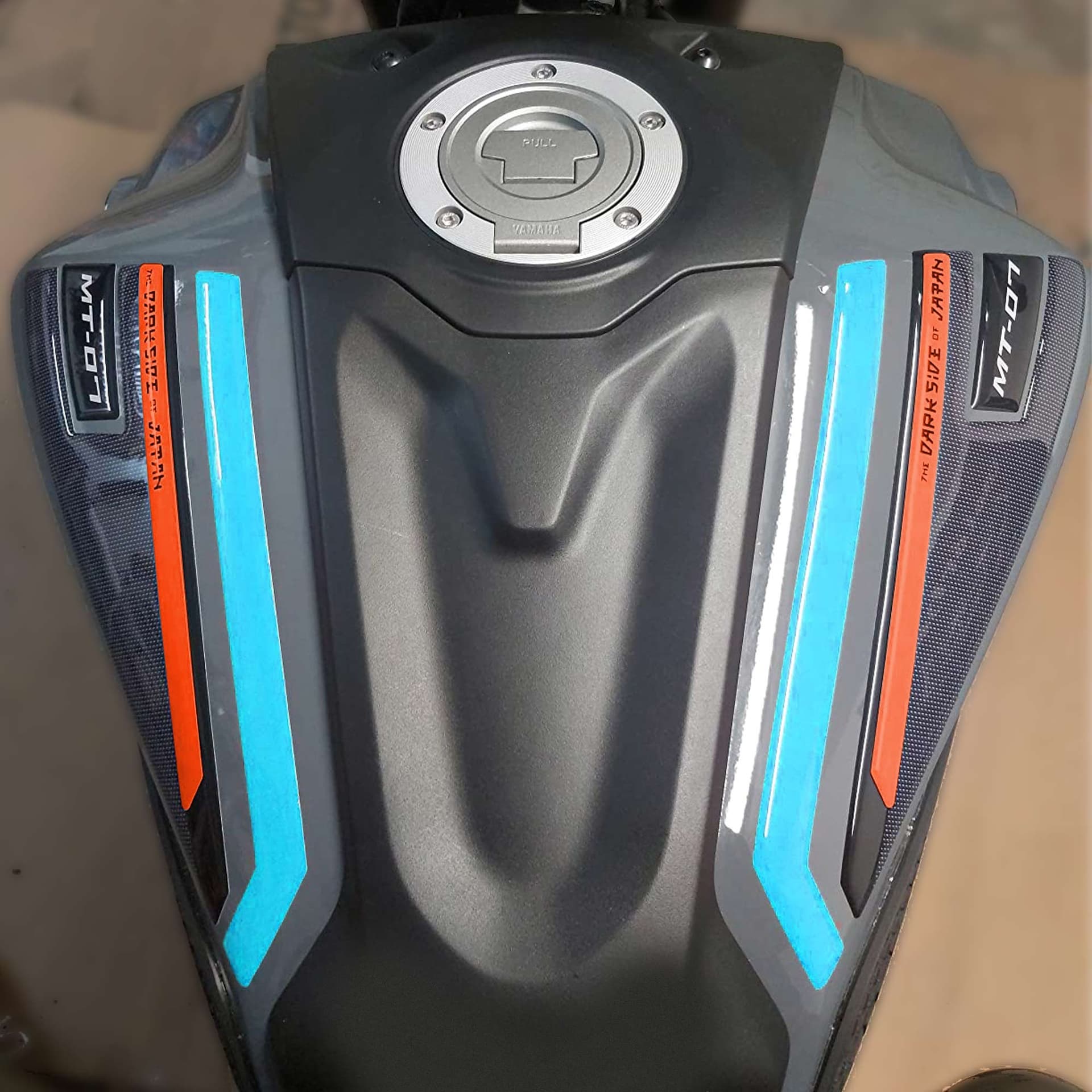 Adesivi 3D Fasce Serbatoio superiore compatibili con Yamaha Mt-07 2021-2023 - 13