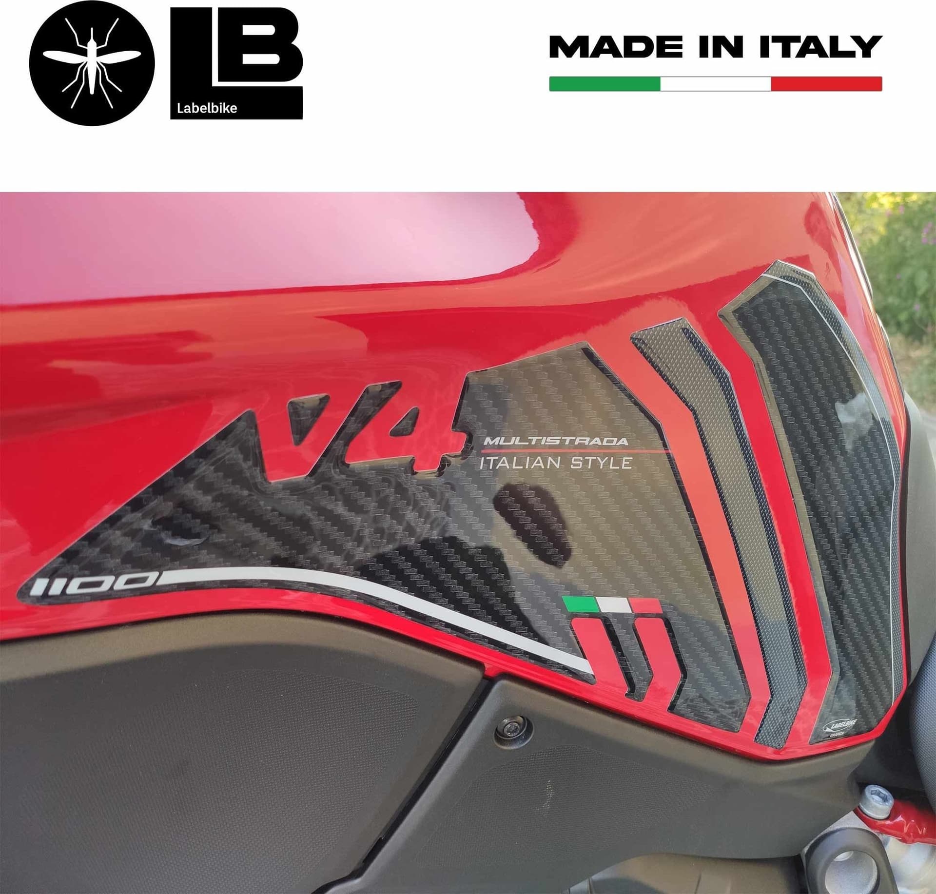 Adesivi 3D Protezioni Laterali compatibili con Ducati Multistrada V4 2021-2025 - 5
